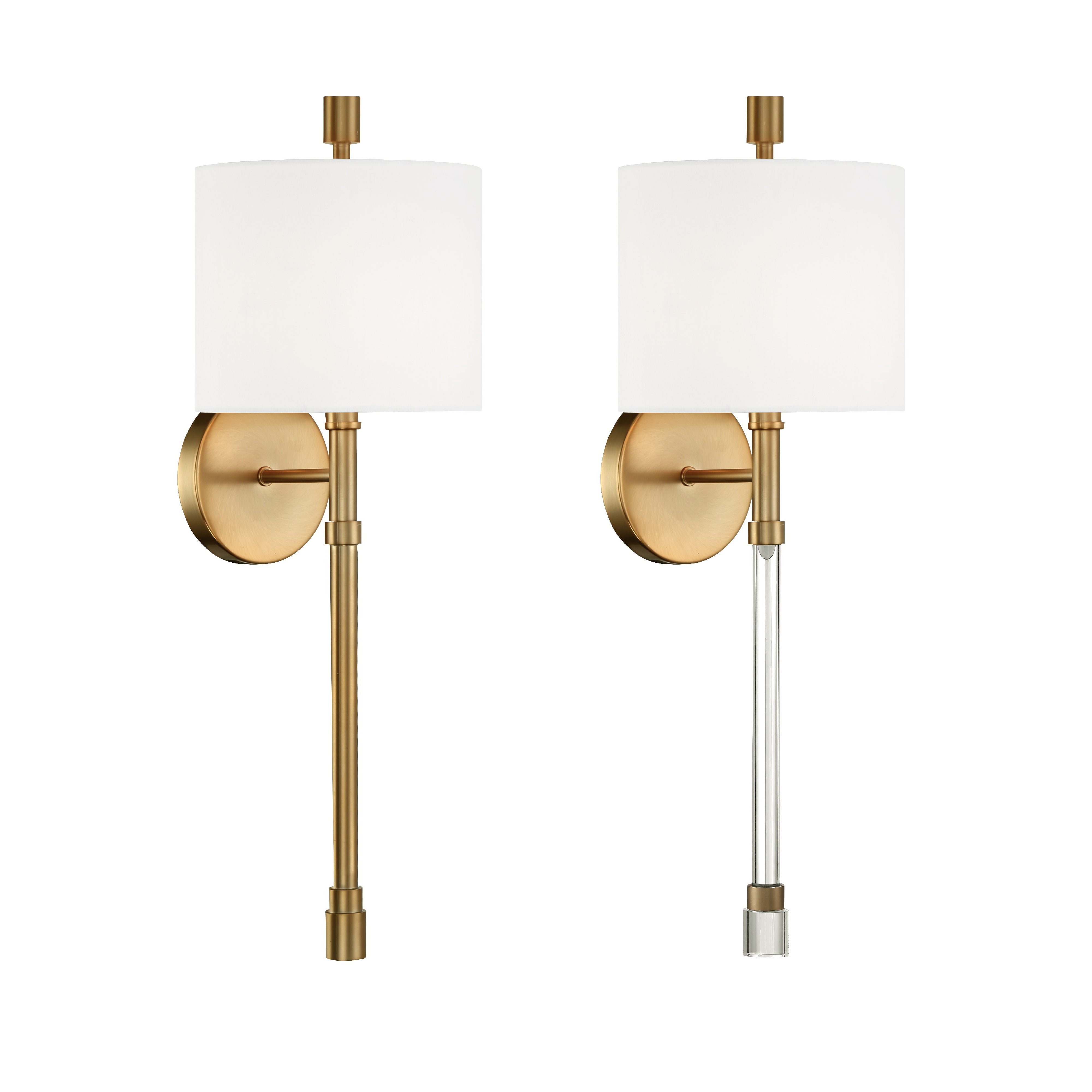 Crystorama Rachel RAC-A3501-VG – 8 Inch – 1 Light – Sconce – Vibrant Gold – Damp Rated