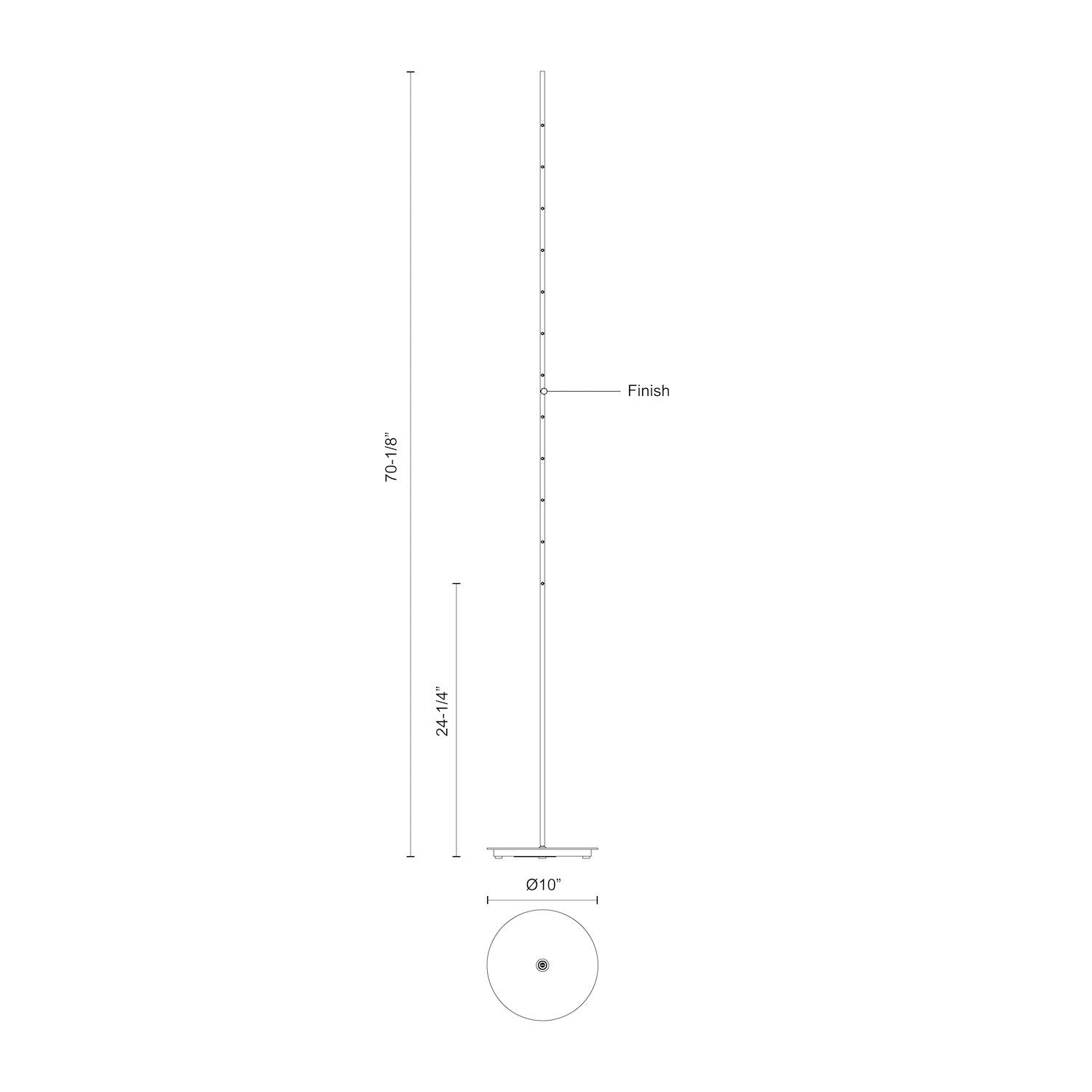 Reeds 10-in White LED Floor Lamp