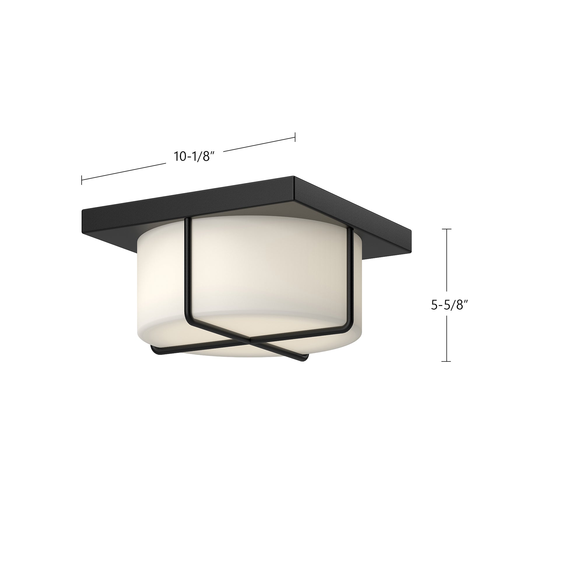 Regalo 10-in Brushed Gold/Opal Glass LED Flush Mount