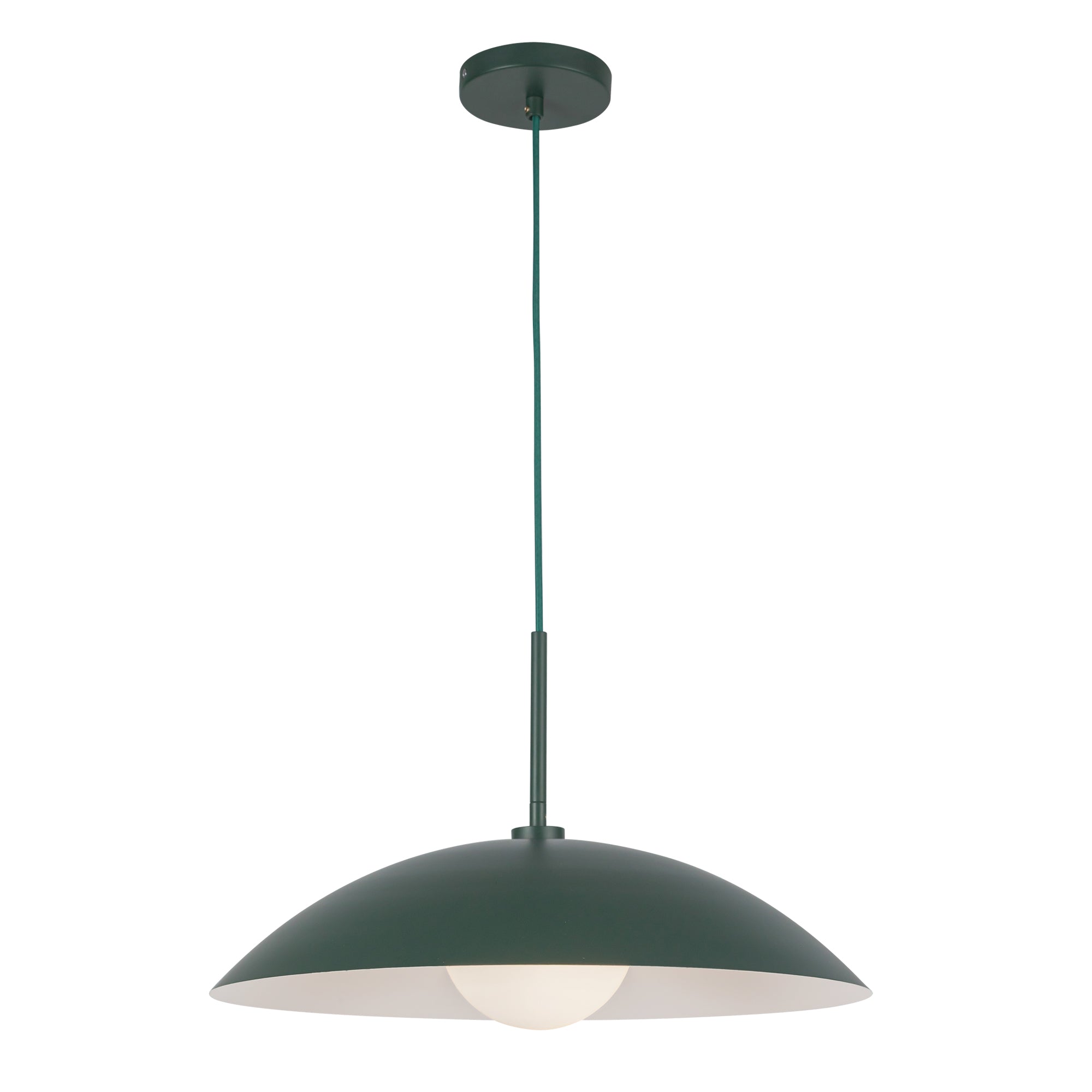 Regent 19-in Pine Green Socket Pendant