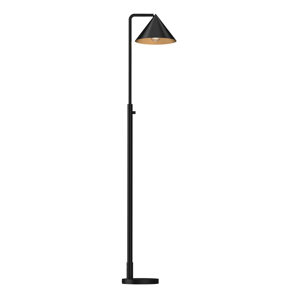 ALORA MOOD Lighting Remy 58-in Floor Lamp, 1 Light, Inspired by Japanese Design, Matte Black