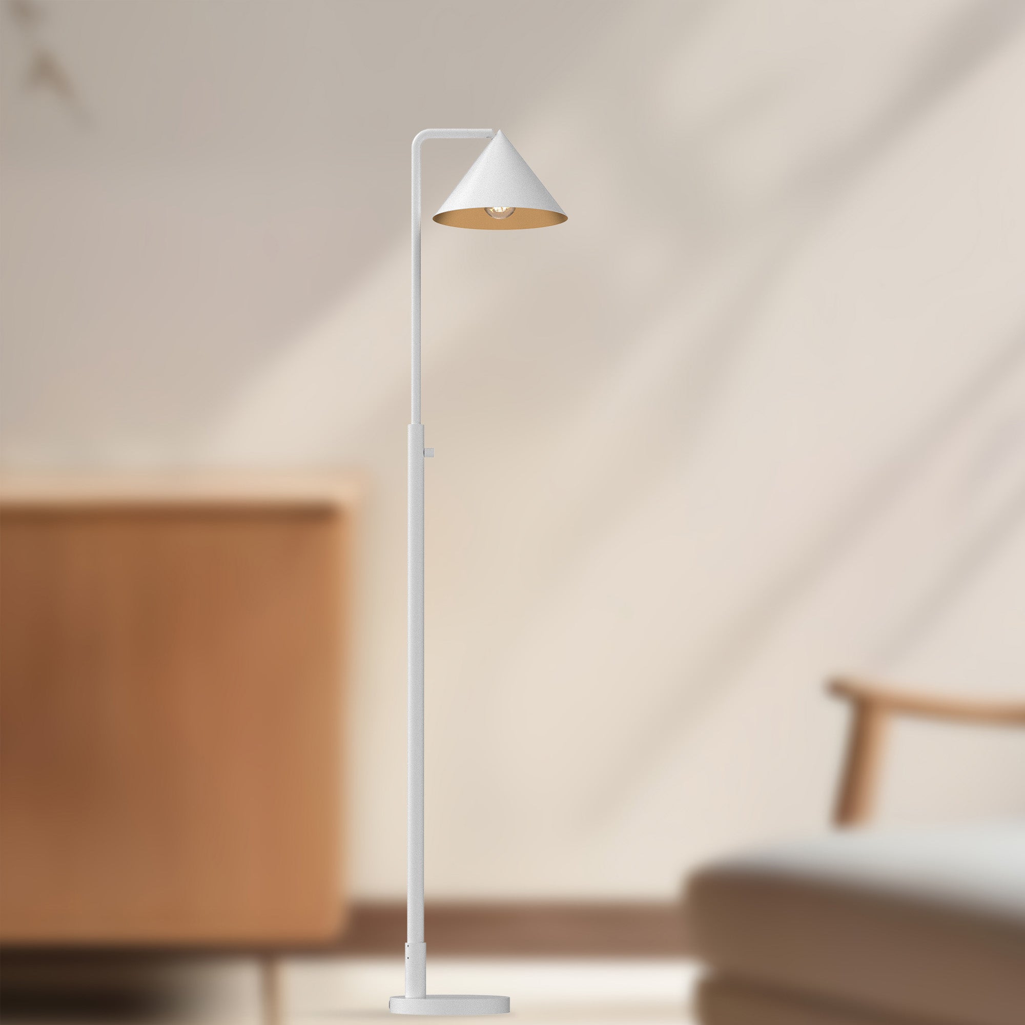 Remy 58-in White 1 Light Floor Lamp