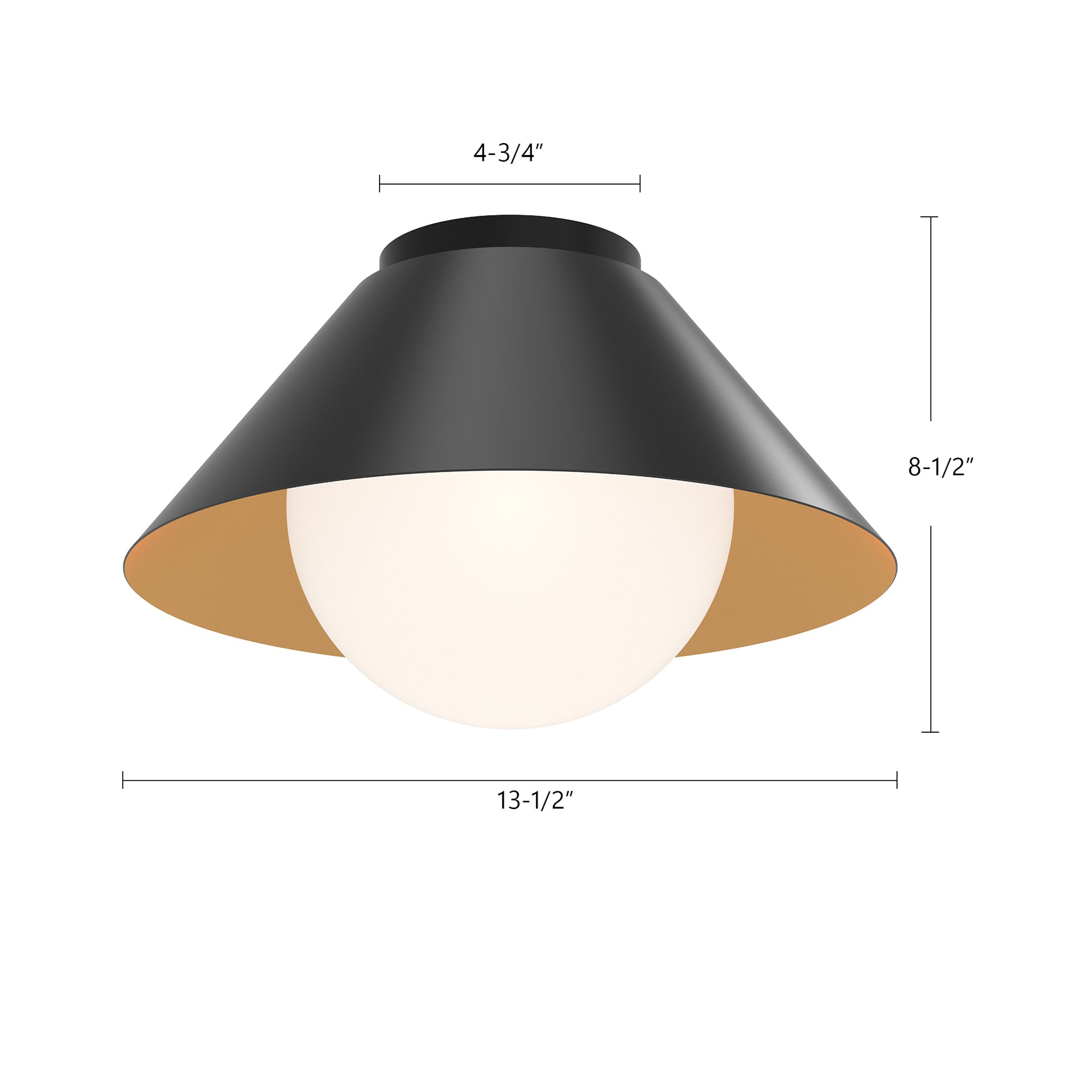 Remy 14-in Brushed Gold/Opal Glass 1 Light Flush Mount