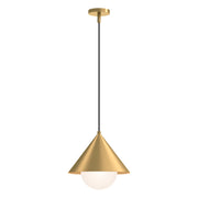 Alora Mood Remy PD485214BGOP Pendant Light Fixture, Inspired by Japanese Design, Brushed Gold/Opal Glass