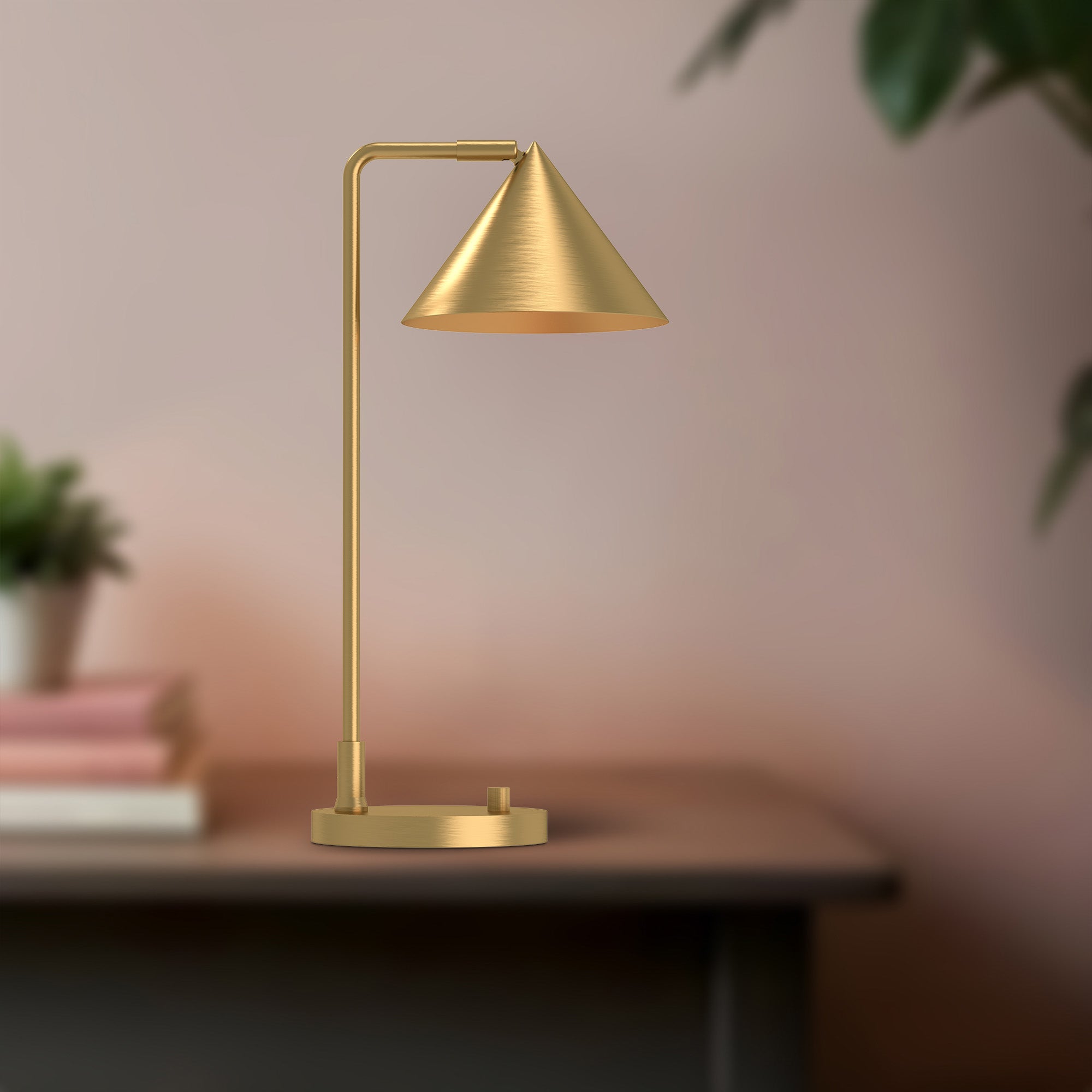 Remy 20-in Brushed Gold 1 Light Table Lamp
