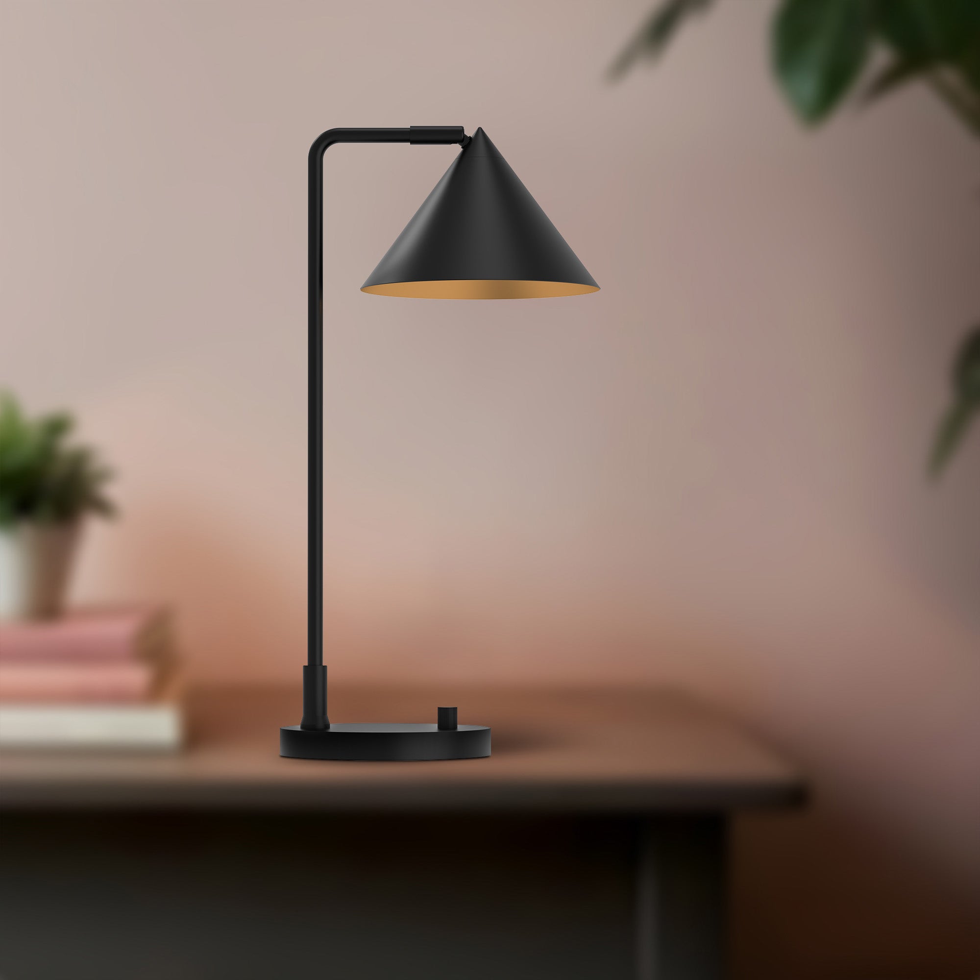 Remy 20-in Matte Black 1 Light Table Lamp