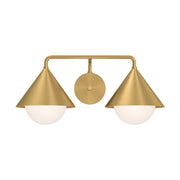 Remy 21-in Brushed Gold/Opal Glass 2 Lights Vanity