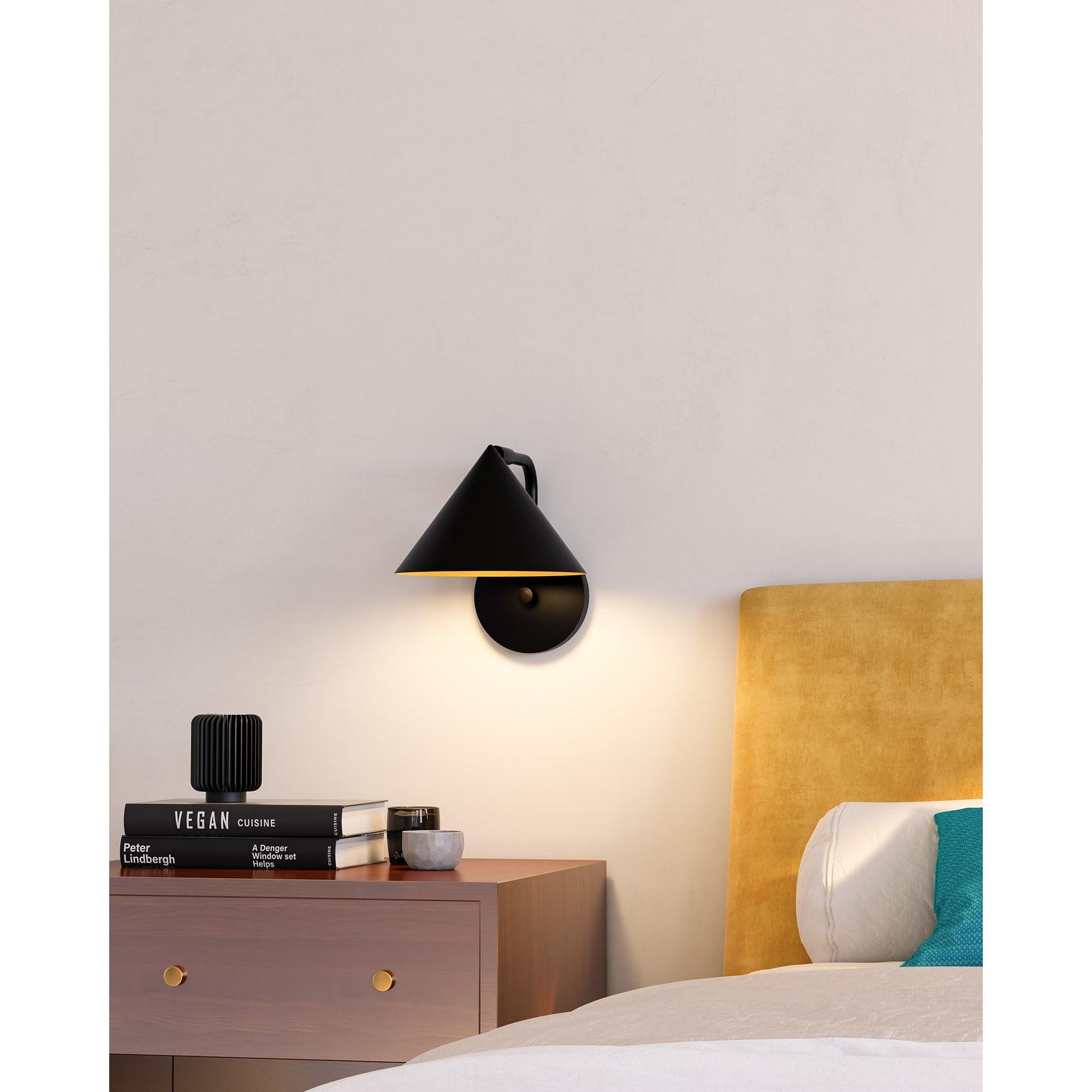 Remy 7-in Matte Black 1 Light Wall/Vanity