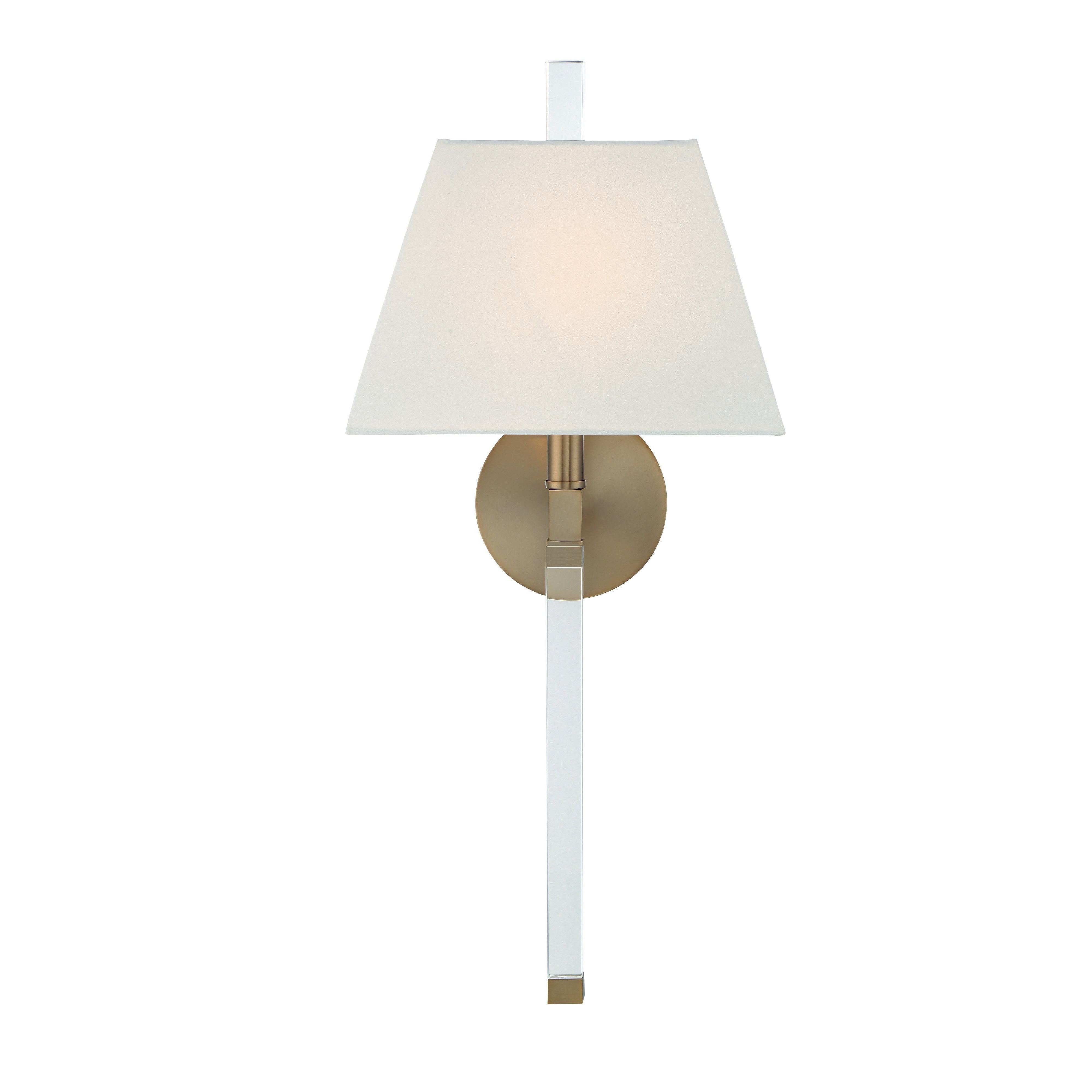 Crystorama Renee REN-261-AG – 10 Inch – 1 Light – Sconce – Aged Brass – Damp Rated