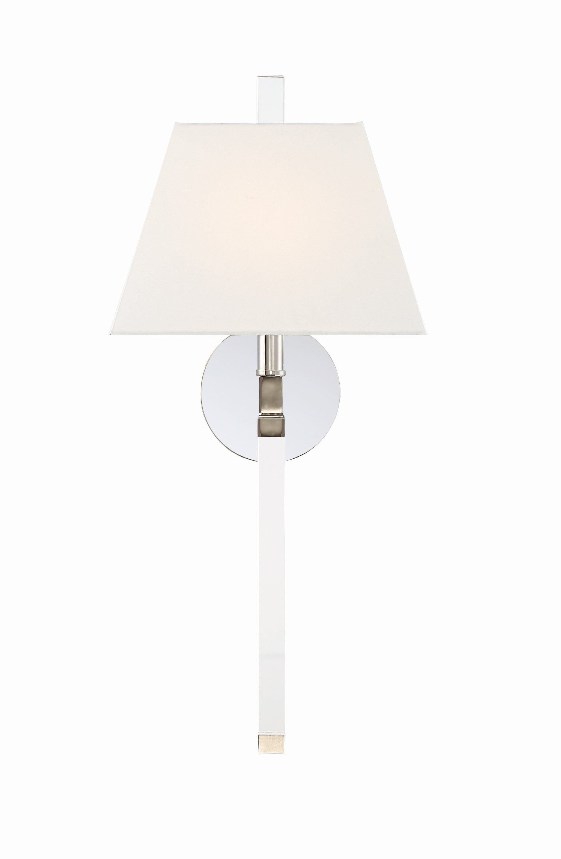 Crystorama Renee REN-261-PN – 10 Inch – 1 Light – Sconce – Polished Nickel – Damp Rated