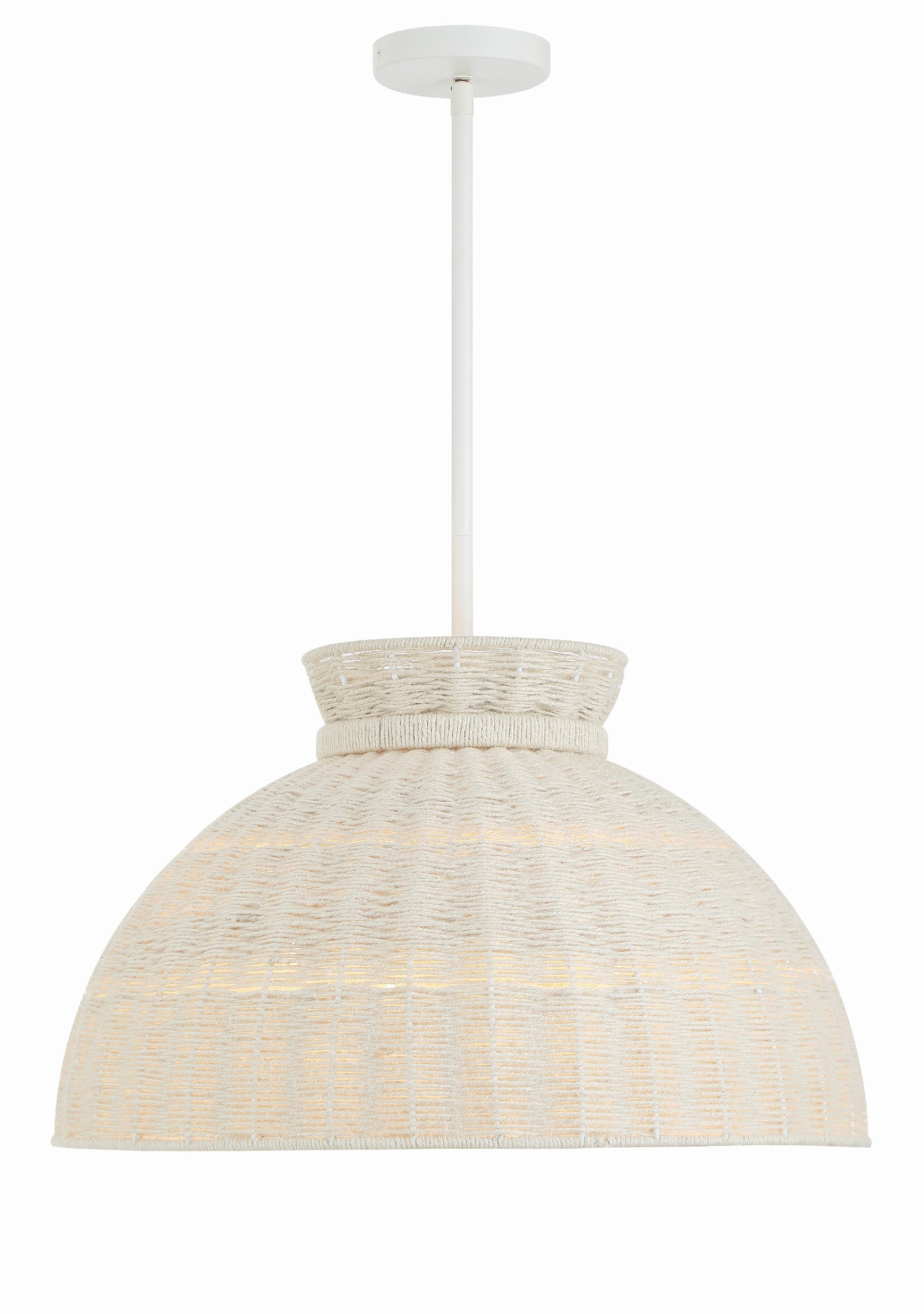 Crystorama Reese RES-10524-MT – 22 Inch – 4 Light – Pendant Light – Matte White – Damp Rated