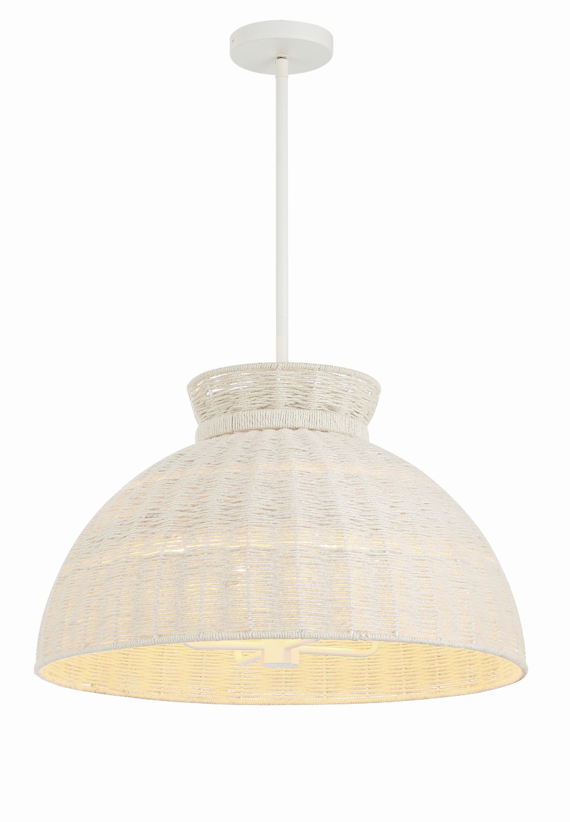 Crystorama Reese RES-10524-MT – 22 Inch – 4 Light – Pendant Light – Matte White – Damp Rated