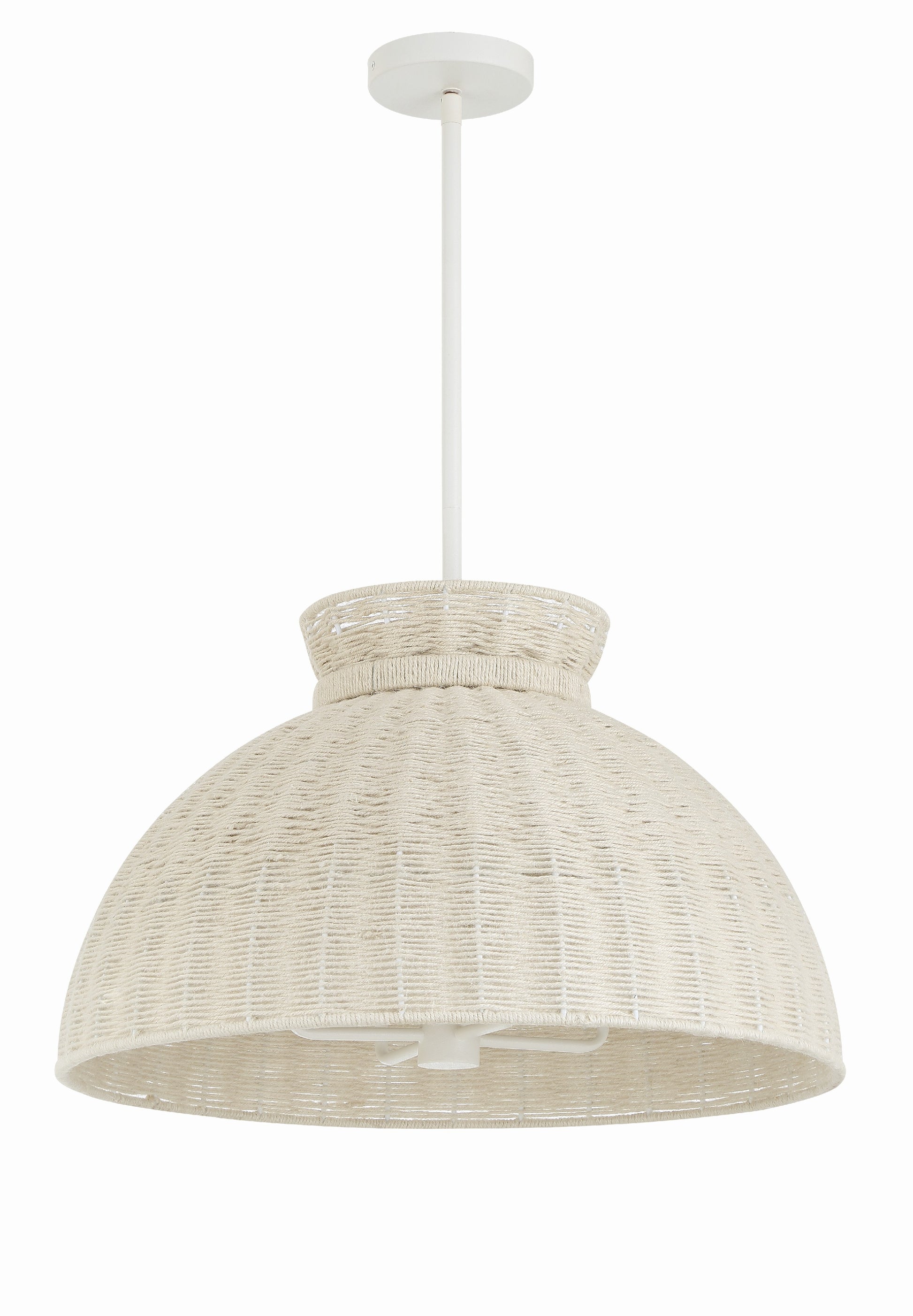 Crystorama Reese RES-10524-MT – 22 Inch – 4 Light – Pendant Light – Matte White – Damp Rated