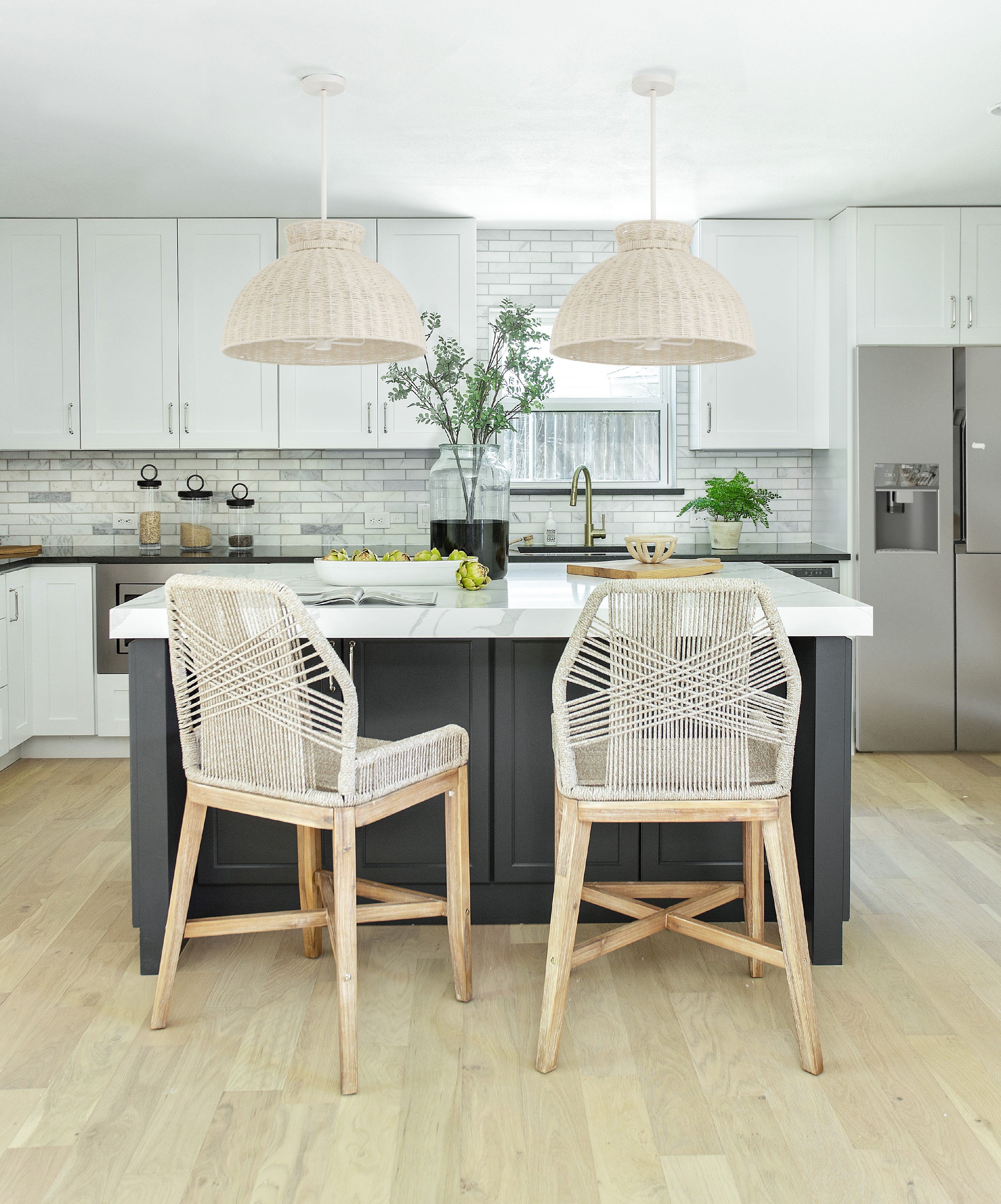 Crystorama Reese RES-10524-MT – 22 Inch – 4 Light – Pendant Light – Matte White – Damp Rated