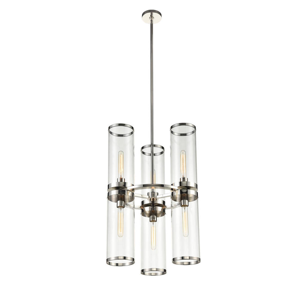 Alora Lighting REVOLVE II CH311633PNCG Chandelier Contemporary - Clear Glass Polished Nickel