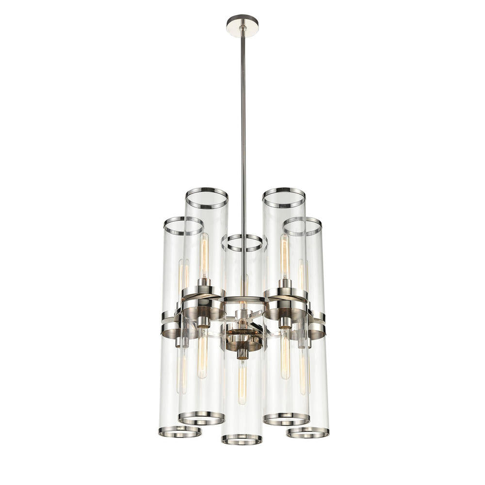 Alora Lighting REVOLVE II CH311655PNCG Chandelier Contemporary - Clear Glass Polished Nickel