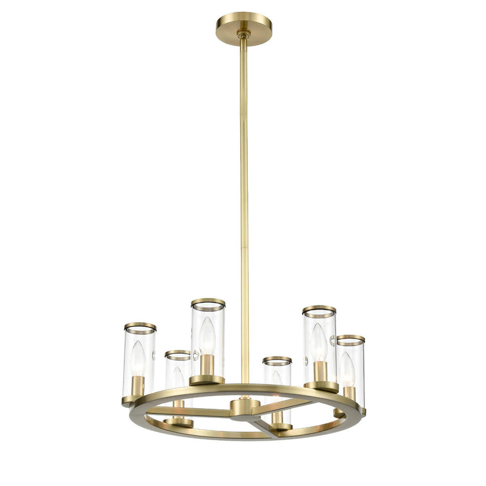 Alora Lighting REVOLVE CH309006NBCG Chandelier Contemporary - Natural Brass