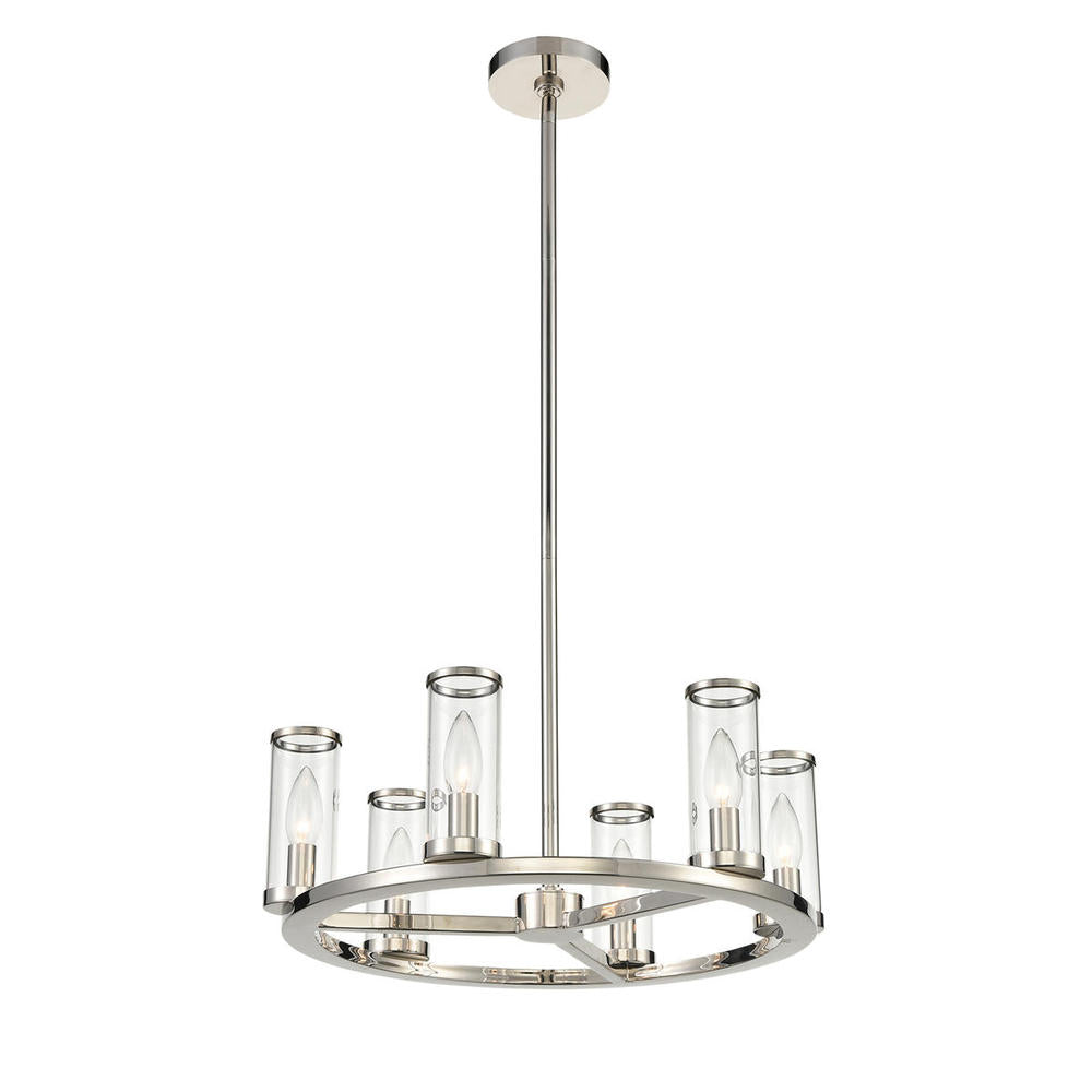 Alora Lighting REVOLVE CH309006PNCG Chandelier Contemporary - Polished Nickel