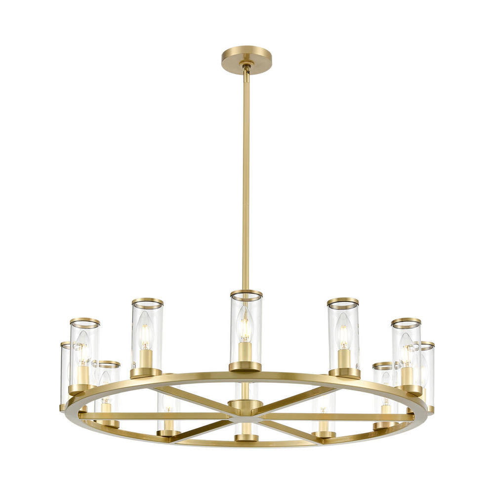 Alora Lighting REVOLVE CH309012NBCG Chandelier Traditional - Natural Brass