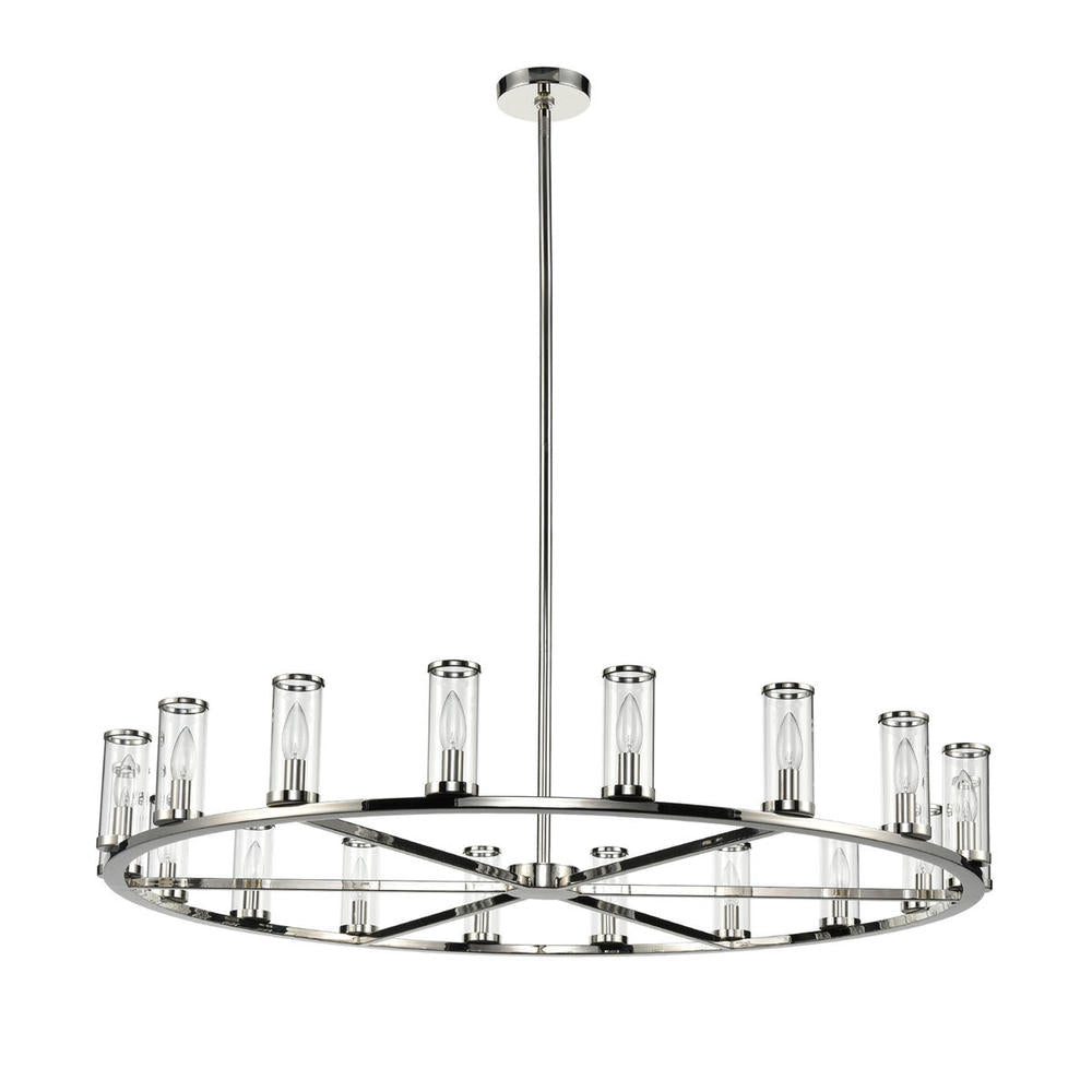 Alora Lighting REVOLVE CH309018PNCG Chandelier Contemporary - Polished Nickel