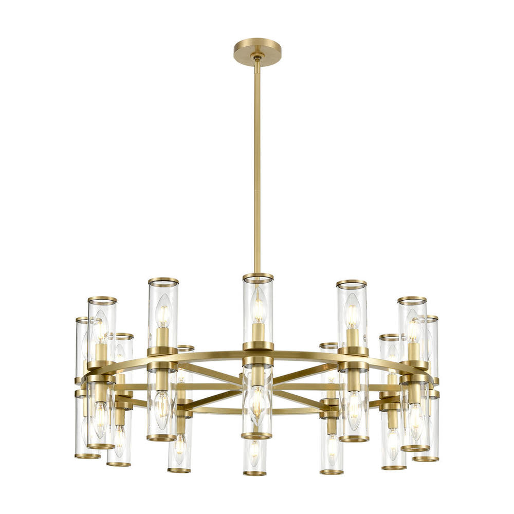 Alora Lighting REVOLVE CH309024NBCG Chandelier Traditional - Natural Brass