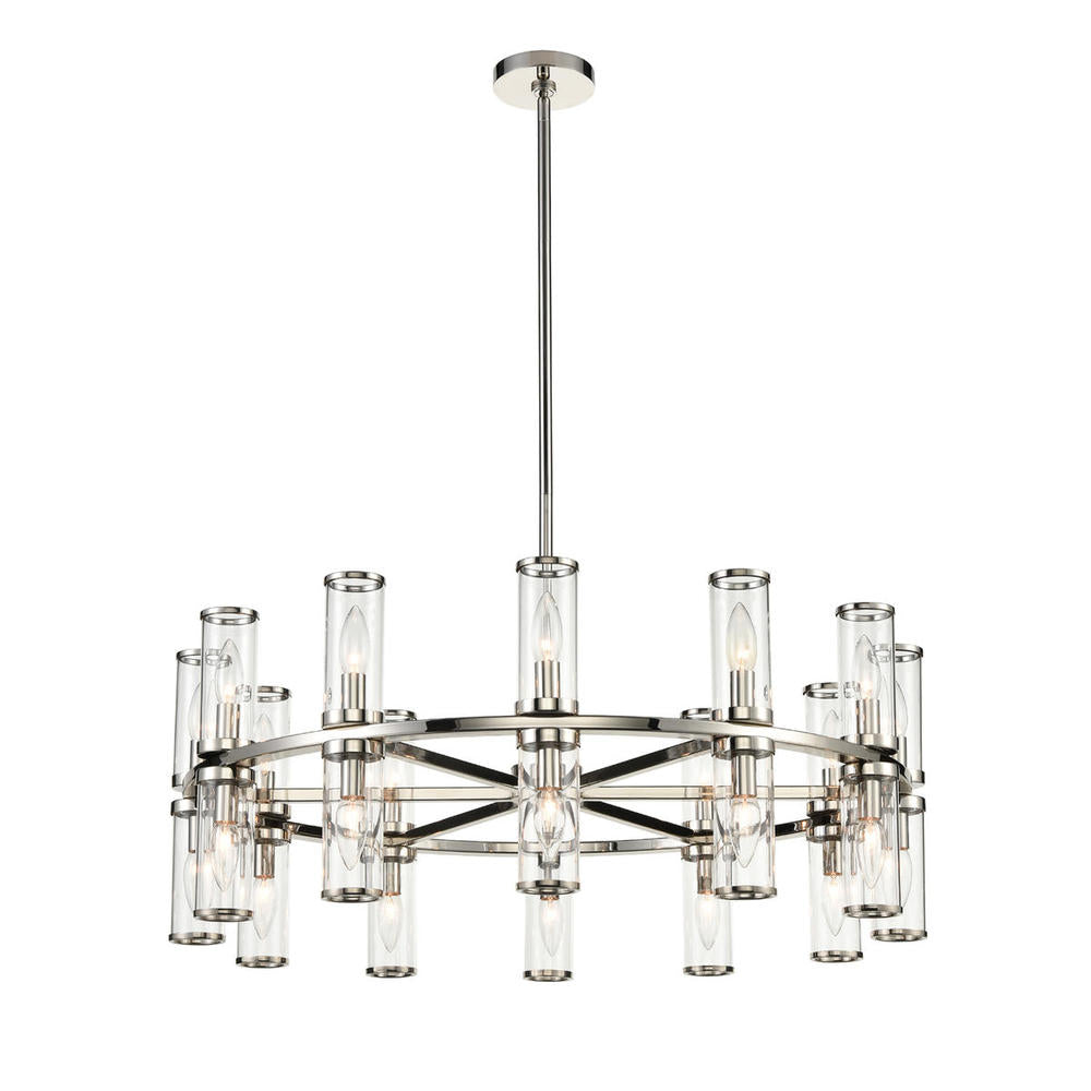 Alora Lighting REVOLVE CH309024PNCG Chandelier Contemporary - Polished Nickel