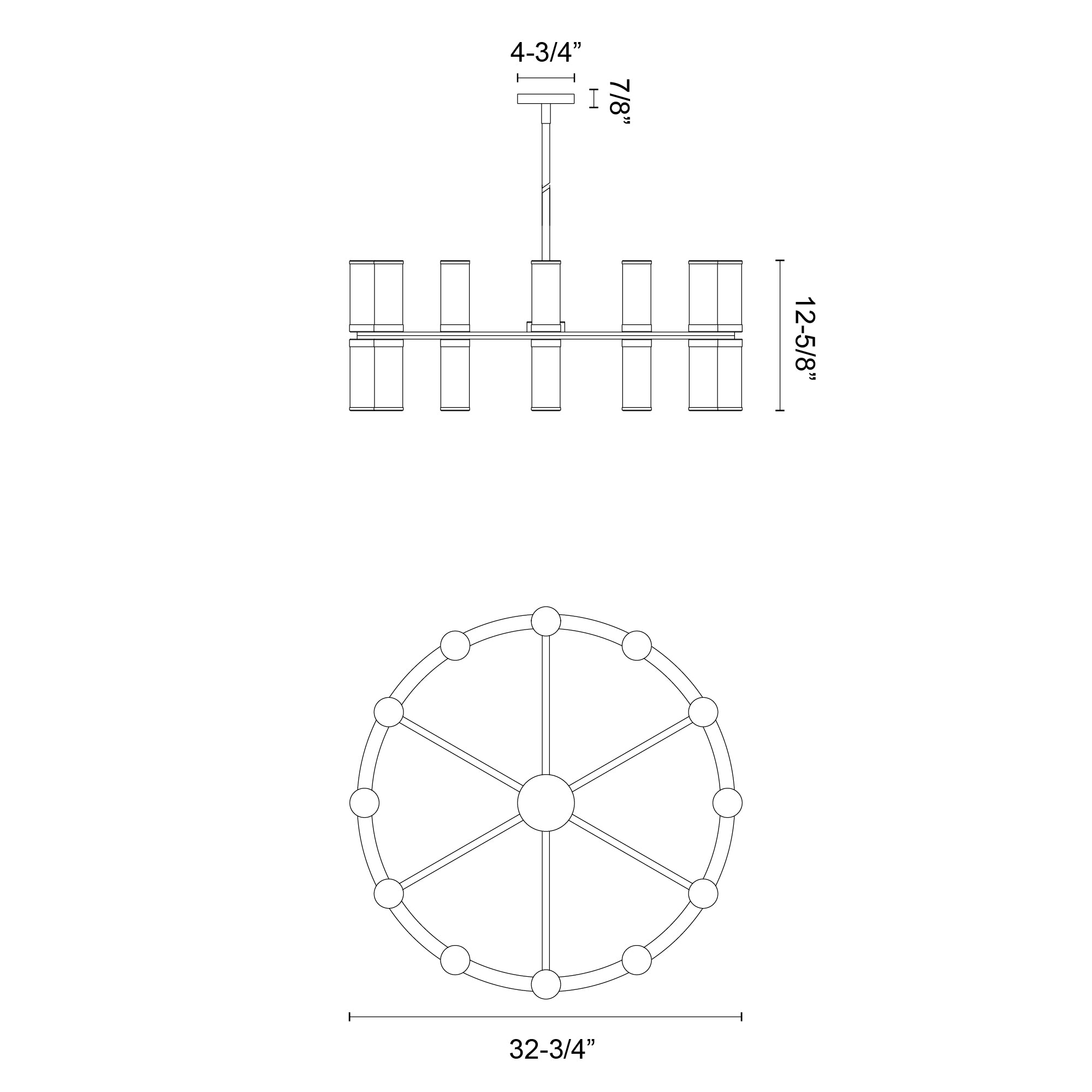 Revolve Clear Glass/Polished Nickel 24 Lights Chandeliers