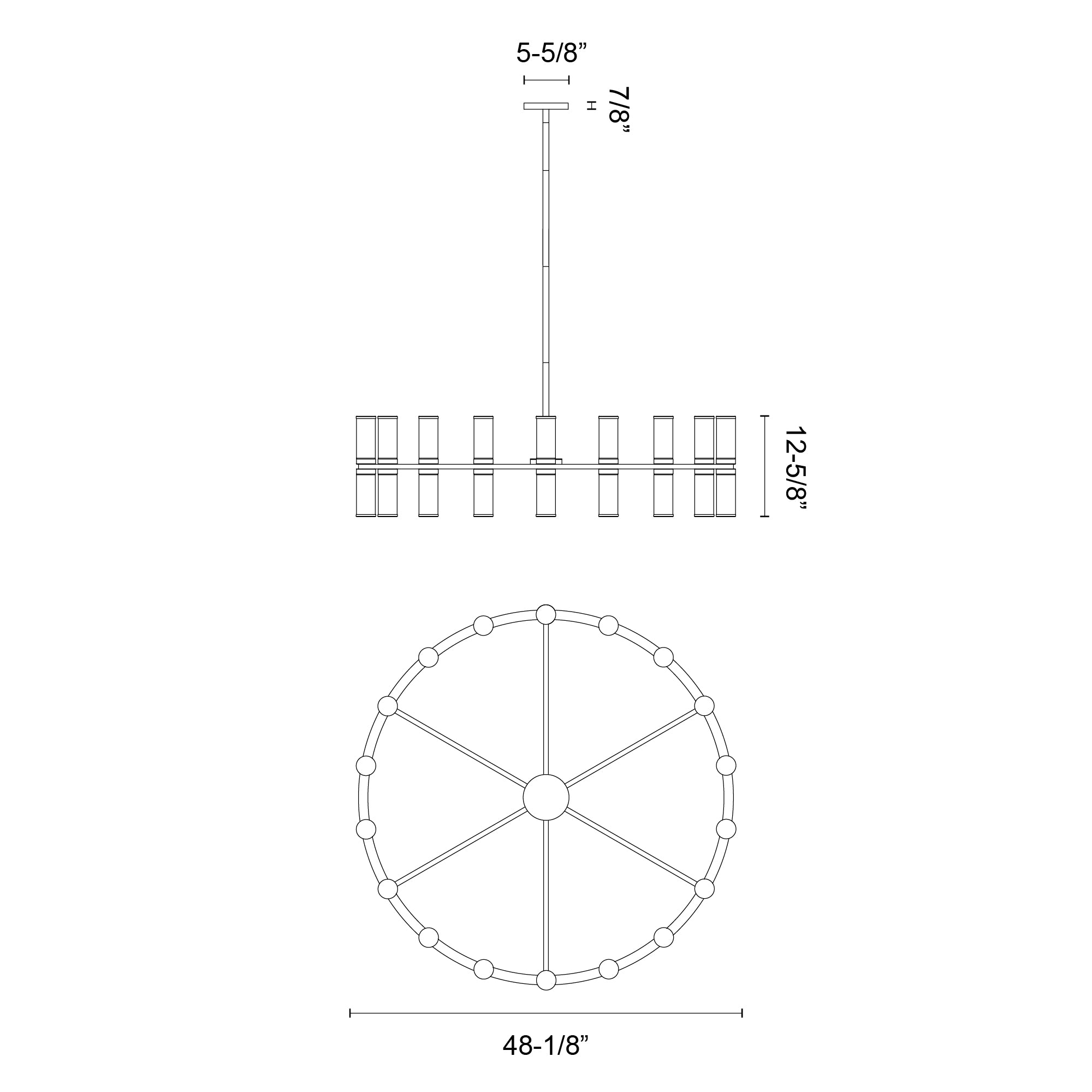 Revolve Clear Glass/Polished Nickel 36 Lights Chandeliers