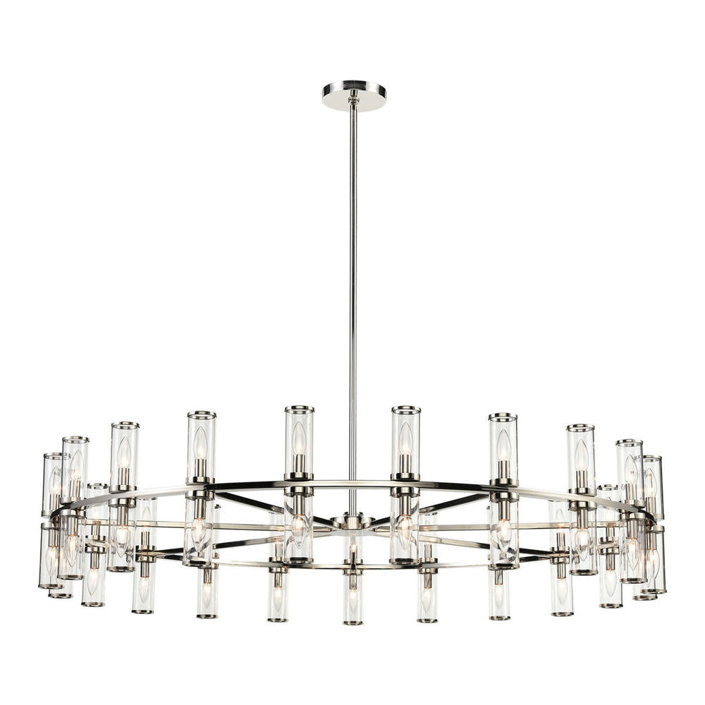 Alora Lighting REVOLVE CH309042PNCG Chandelier Contemporary - Polished Nickel