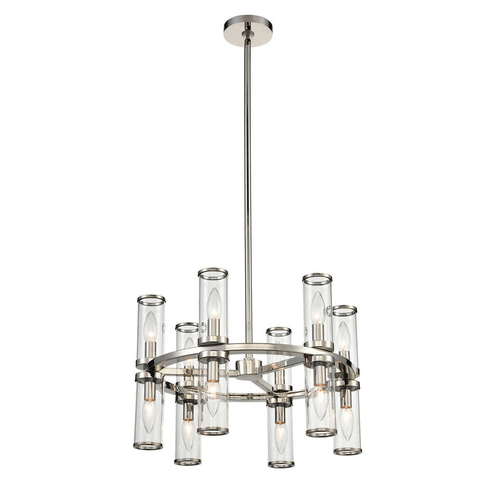 Alora Lighting REVOLVE CH309066PNCG Chandelier Contemporary - Polished Nickel