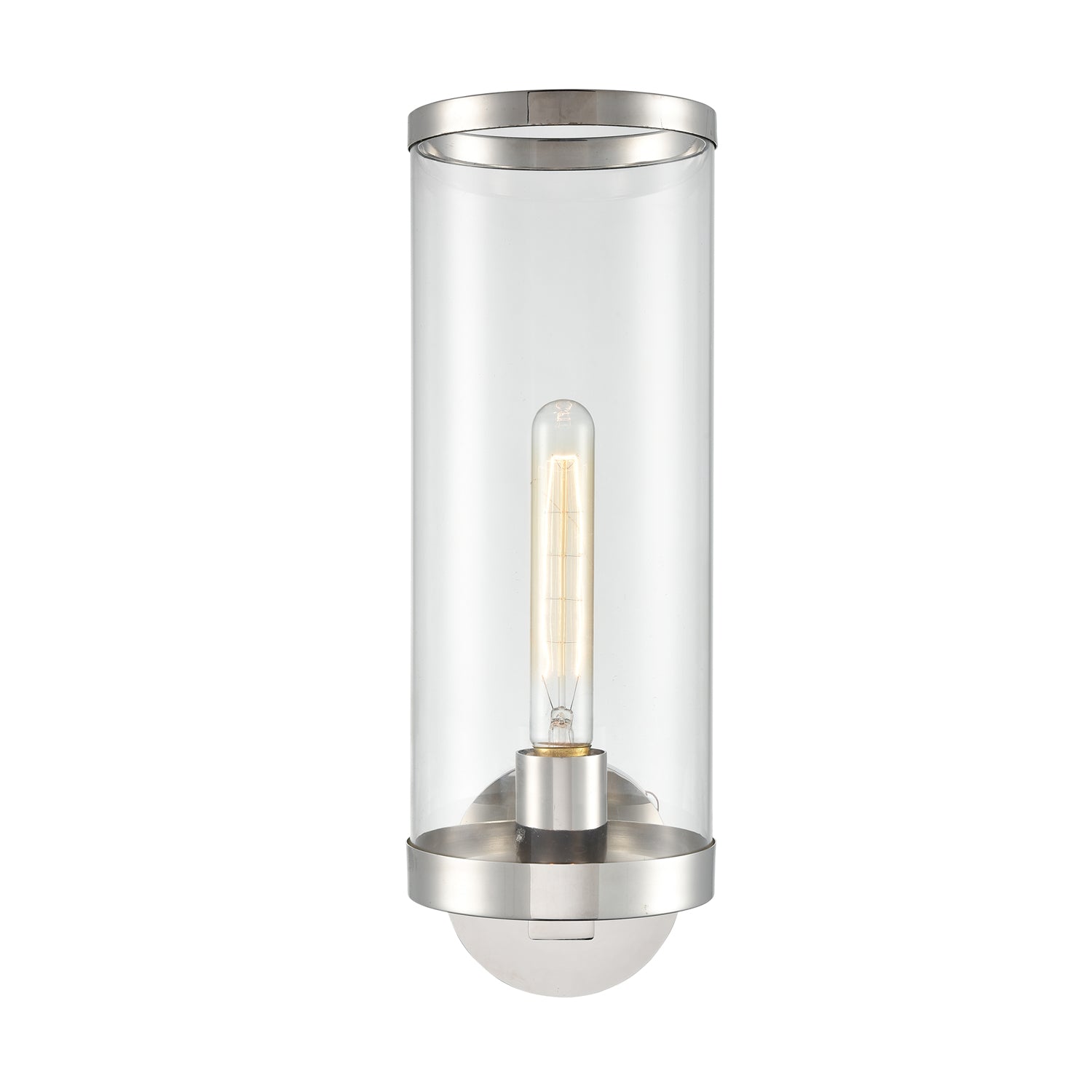 Revolve Ii Clear Glass/Polished Nickel 1 Light Wall/Vanity