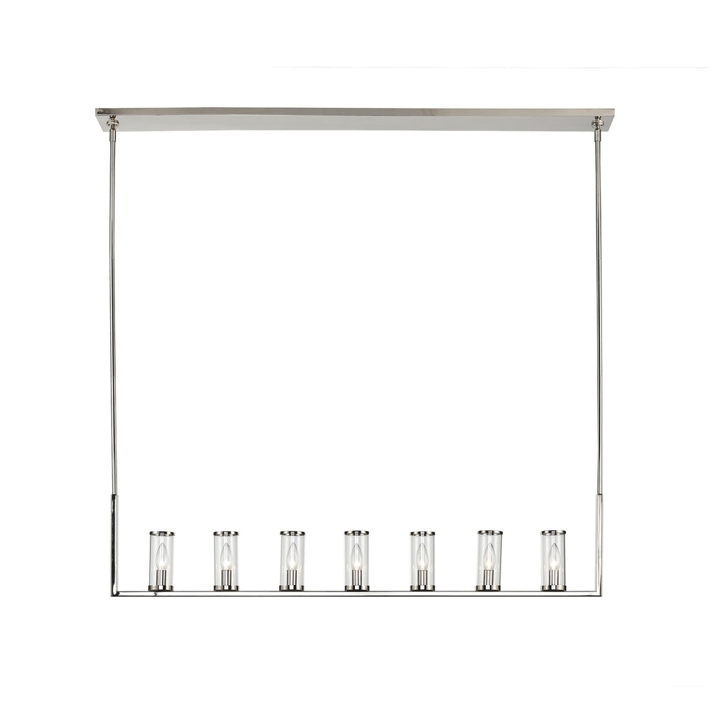 ALORA Lighting LP309007PNCG Linear Pendant, UL Damp Rated, Clear Glass/Polished Nickel