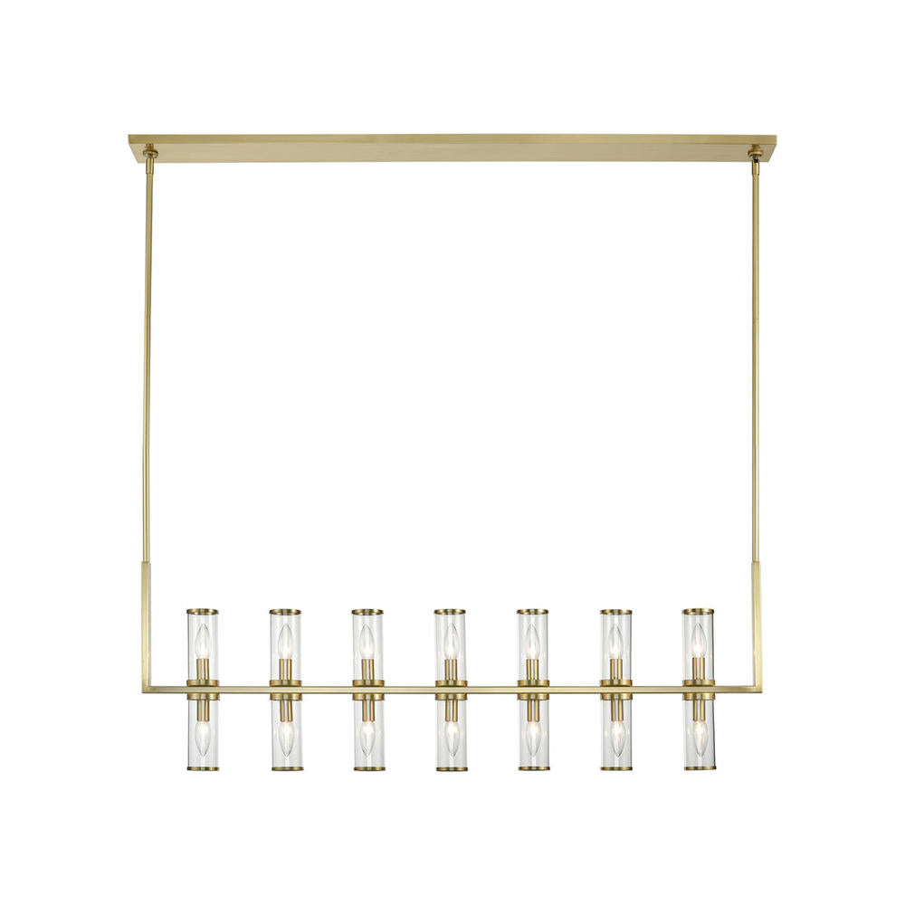 Alora Lighting REVOLVE LP309077NBCG Island Contemporary - Natural Brass