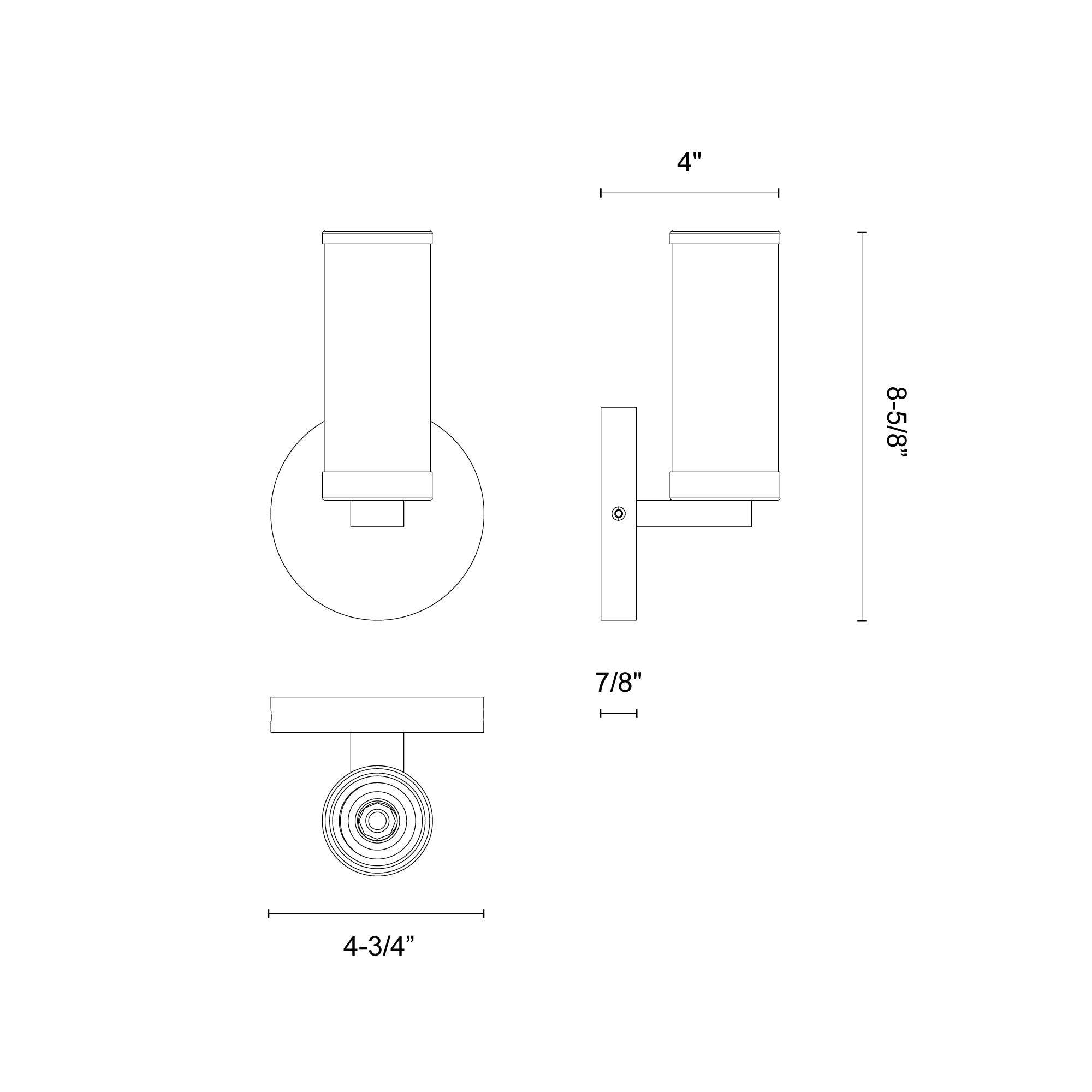 Revolve Clear Glass/Natural Brass 1 Light Wall/Vanity