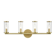 Revolve Clear Glass/Natural Brass 4 Lights Wall/Vanity