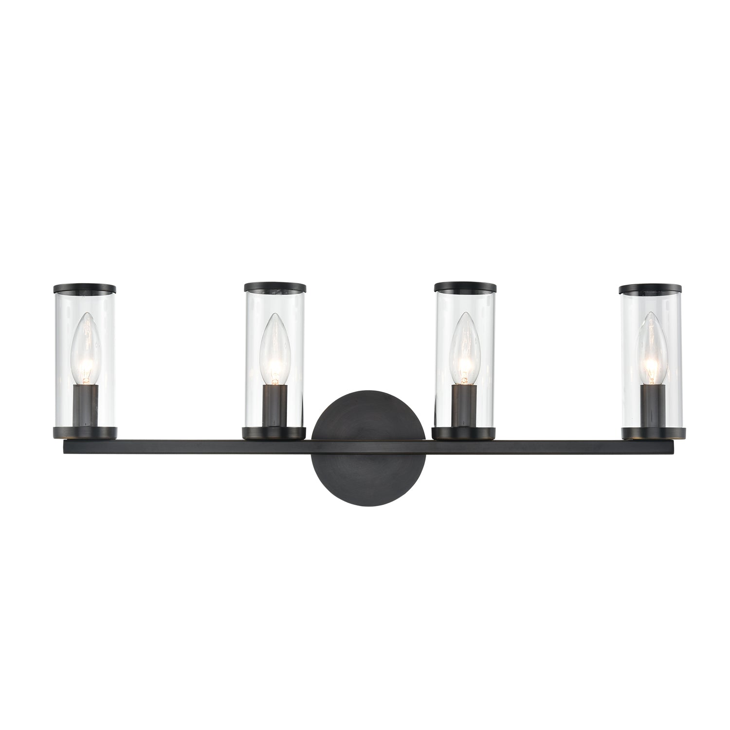 Revolve Clear Glass/Urban Bronze 4 Lights Wall/Vanity