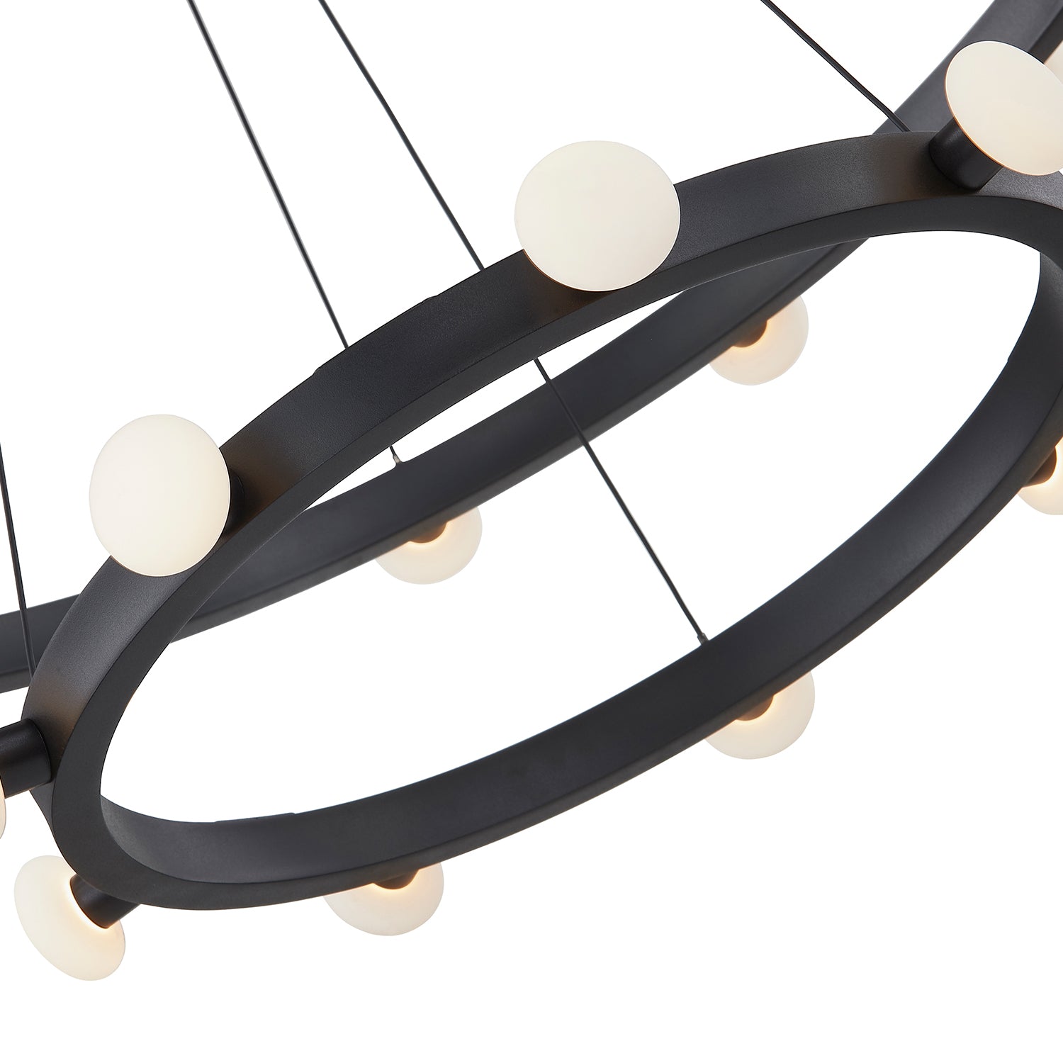 Rezz 36-in Black LED Chandeliers