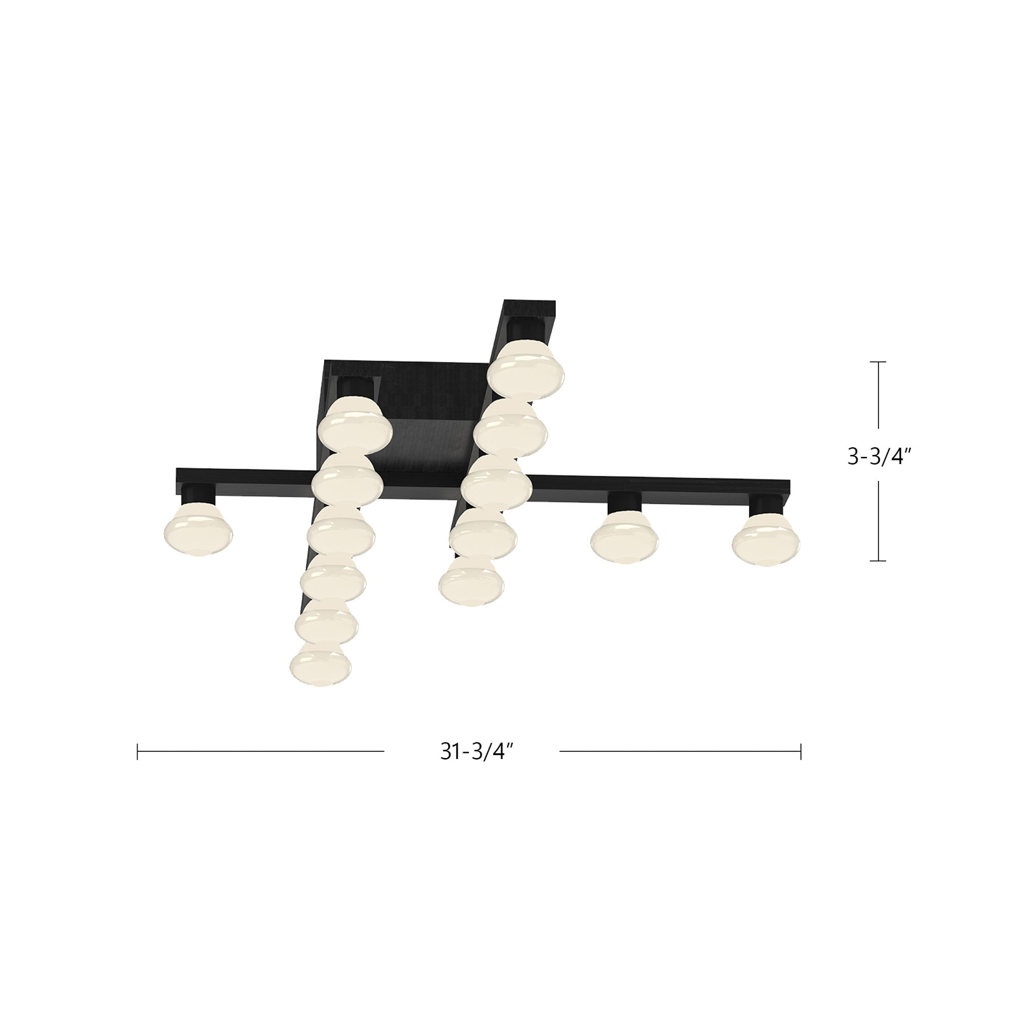 Rezz 32-in Black LED Flush Mount