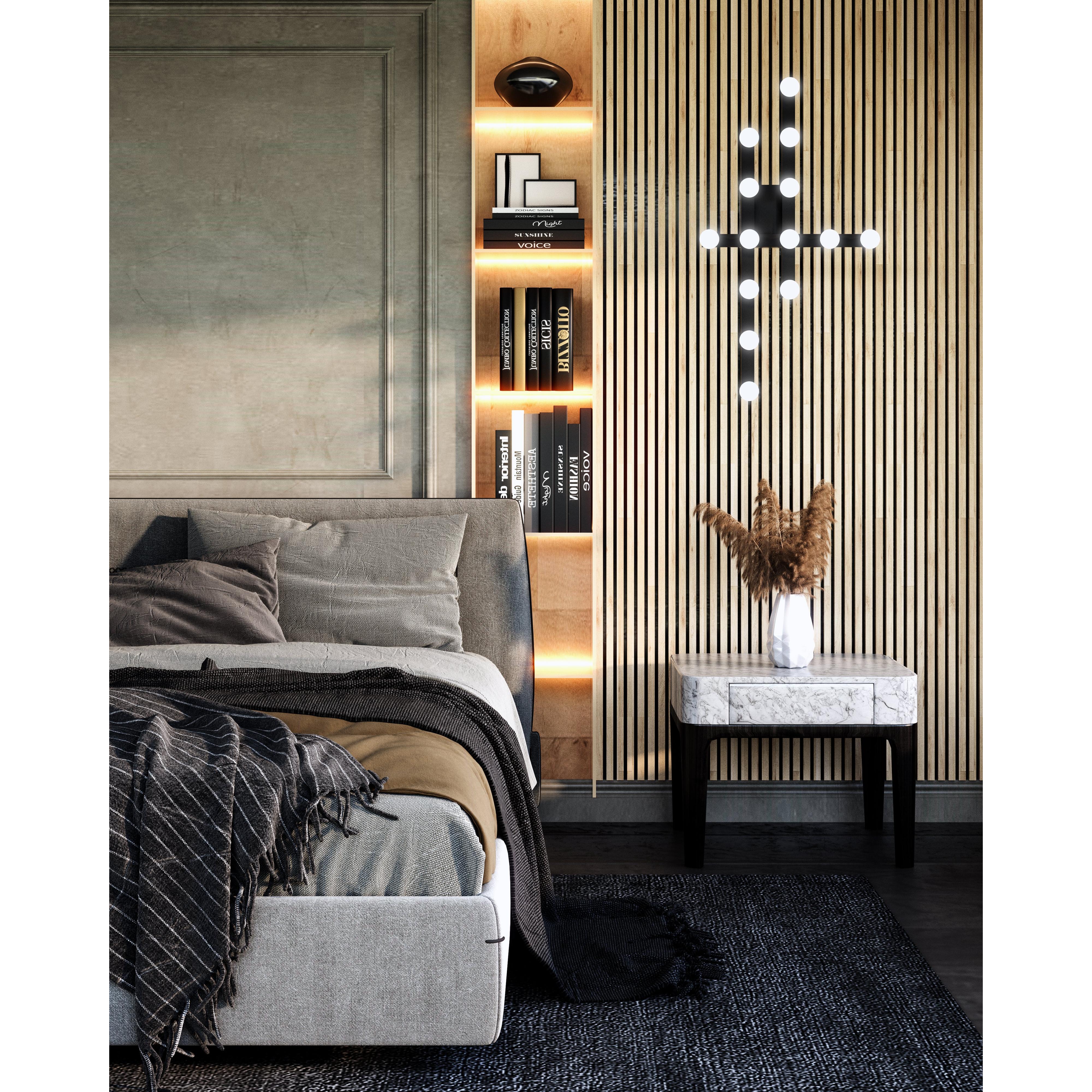 Rezz 32-in Black LED Flush Mount