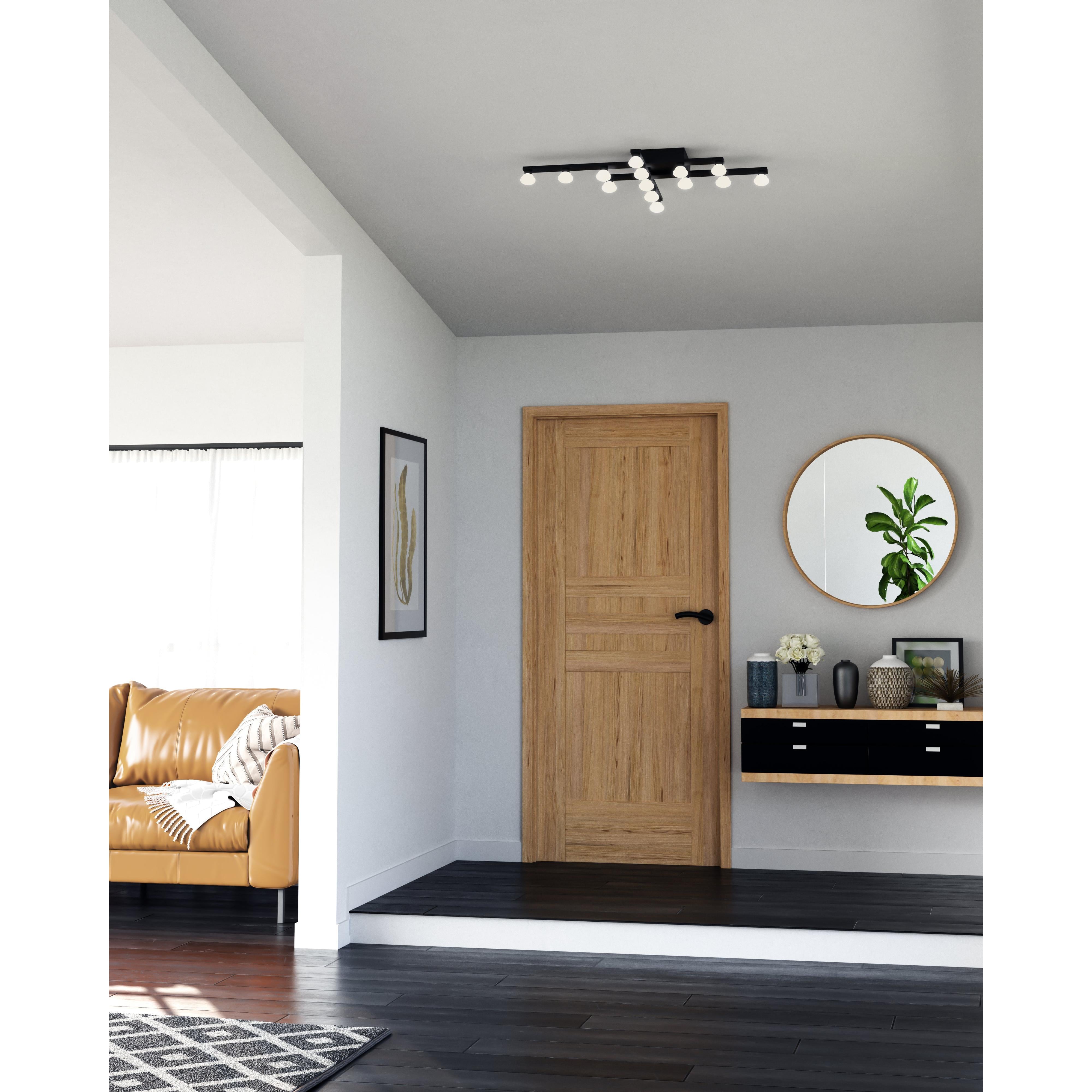 Rezz 32-in Black LED Flush Mount