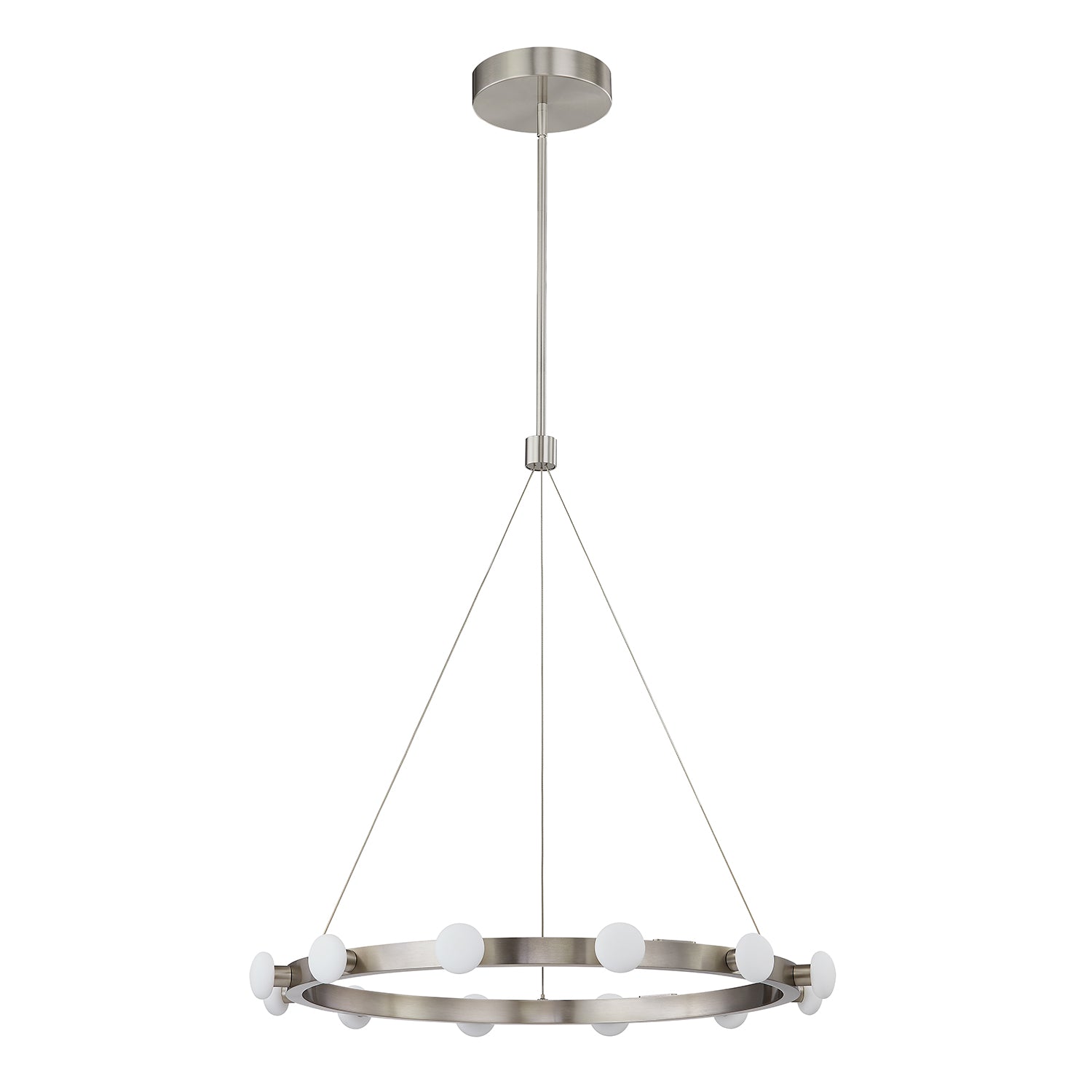 Rezz 28-in Brushed Nickel LED Pendant