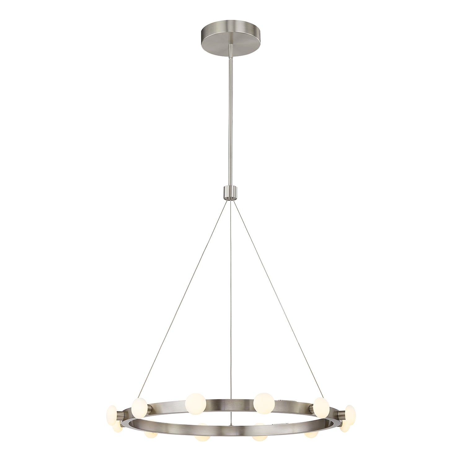 Rezz 28-in Brushed Nickel LED Pendant