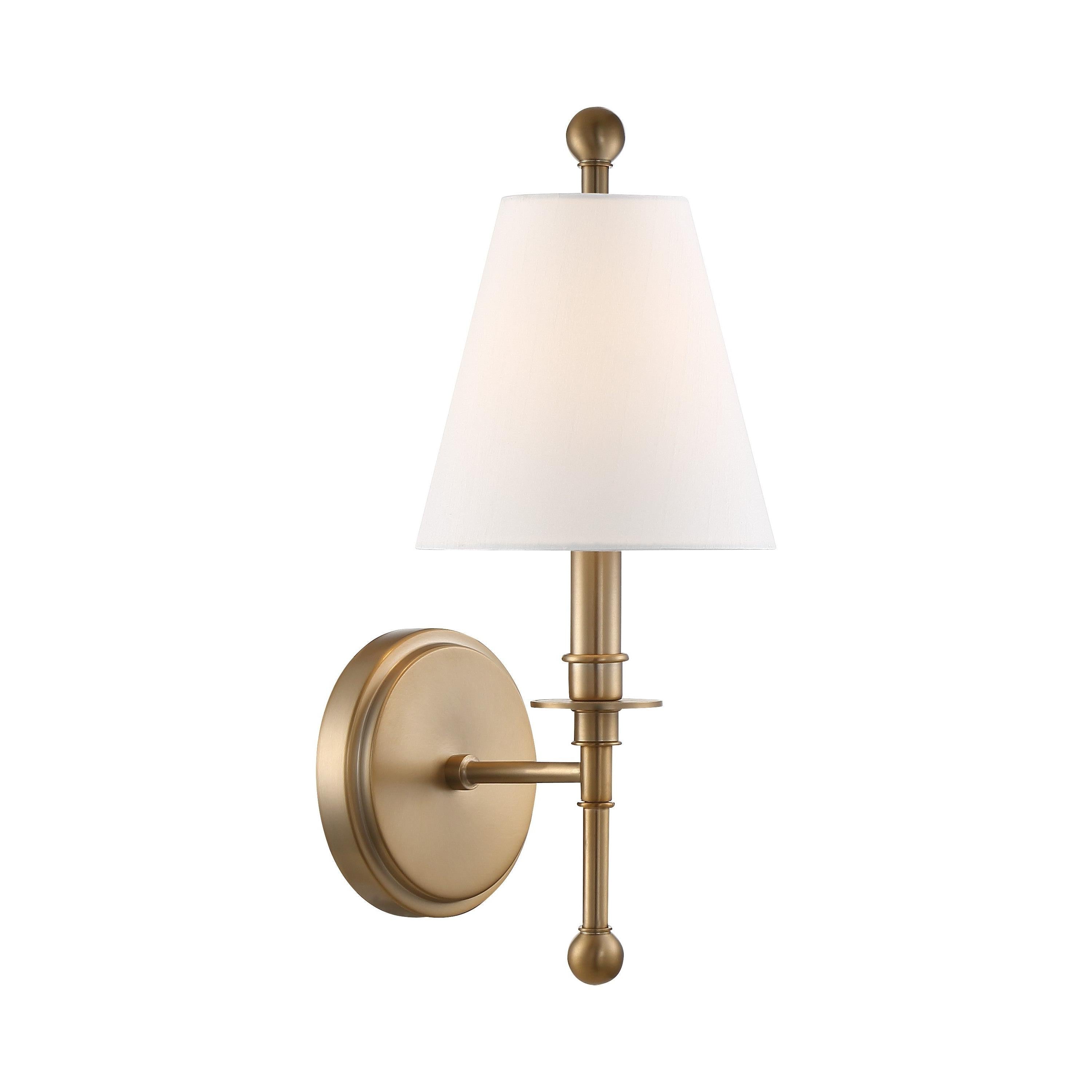 Crystorama Riverdale RIV-382-AG – 6 Inch – 1 Light – Sconce – Aged Brass – Damp Rated