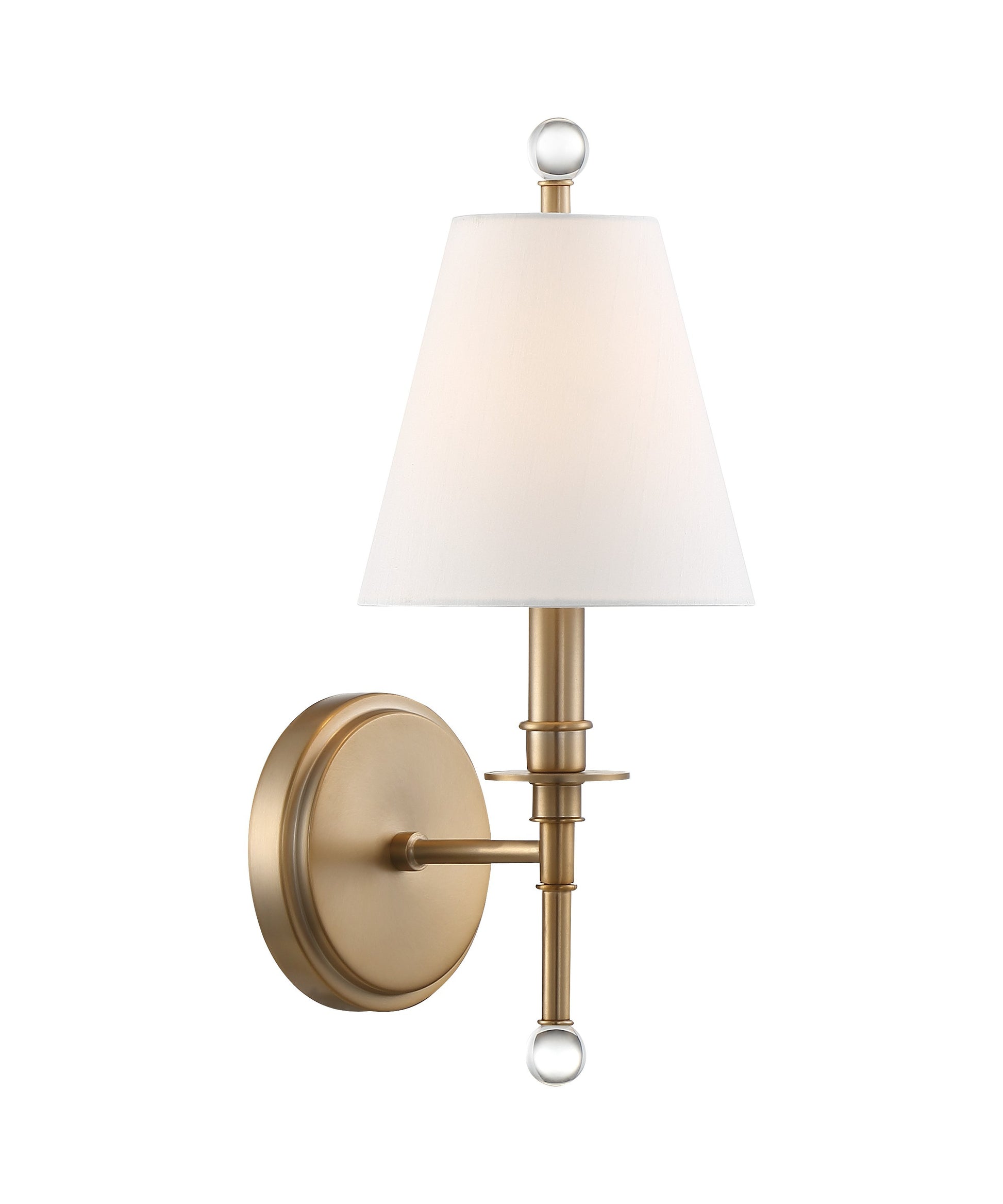 Crystorama Riverdale RIV-382-AG – 6 Inch – 1 Light – Sconce – Aged Brass – Damp Rated