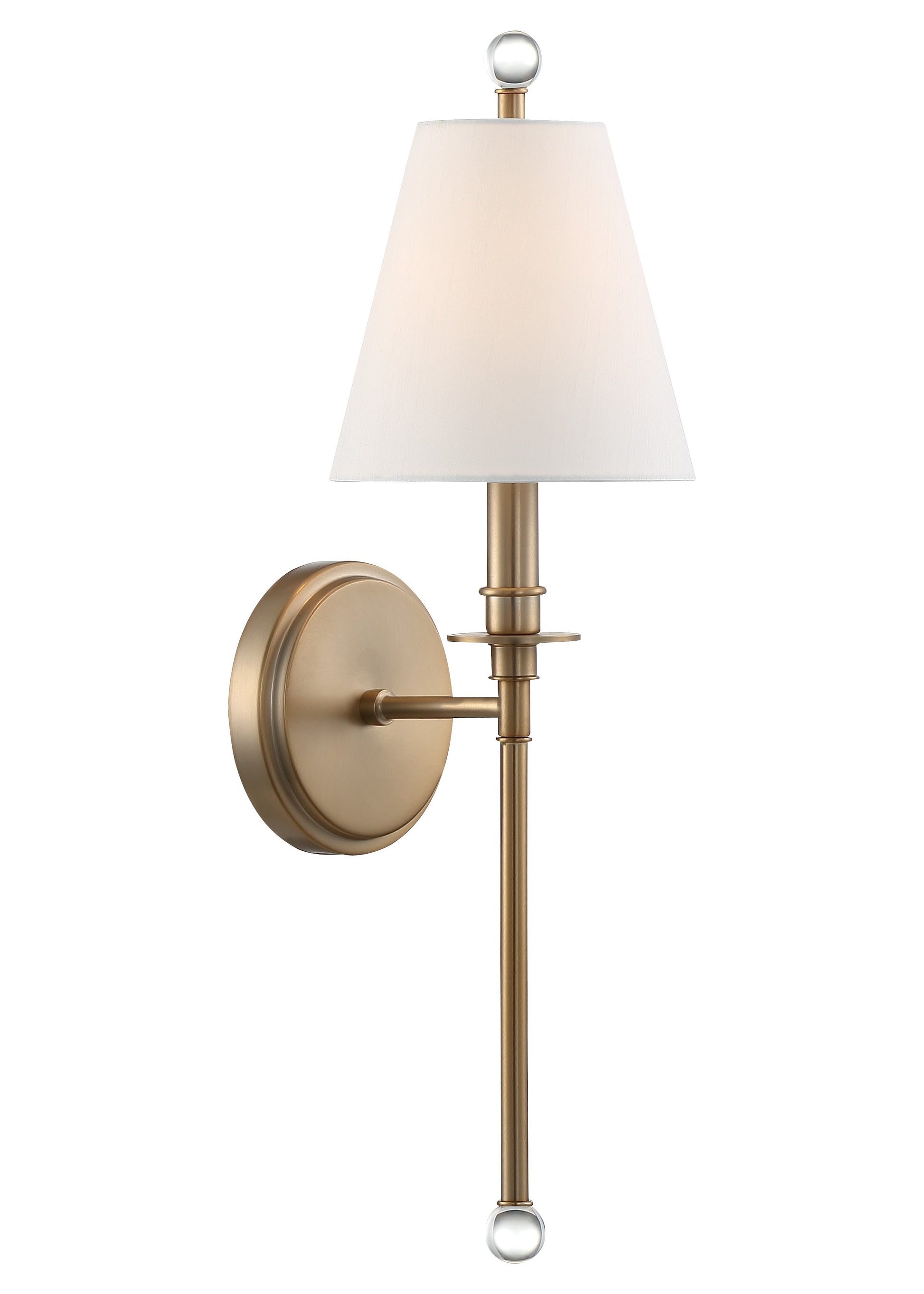 Crystorama Riverdale RIV-382-AG – 6 Inch – 1 Light – Sconce – Aged Brass – Damp Rated