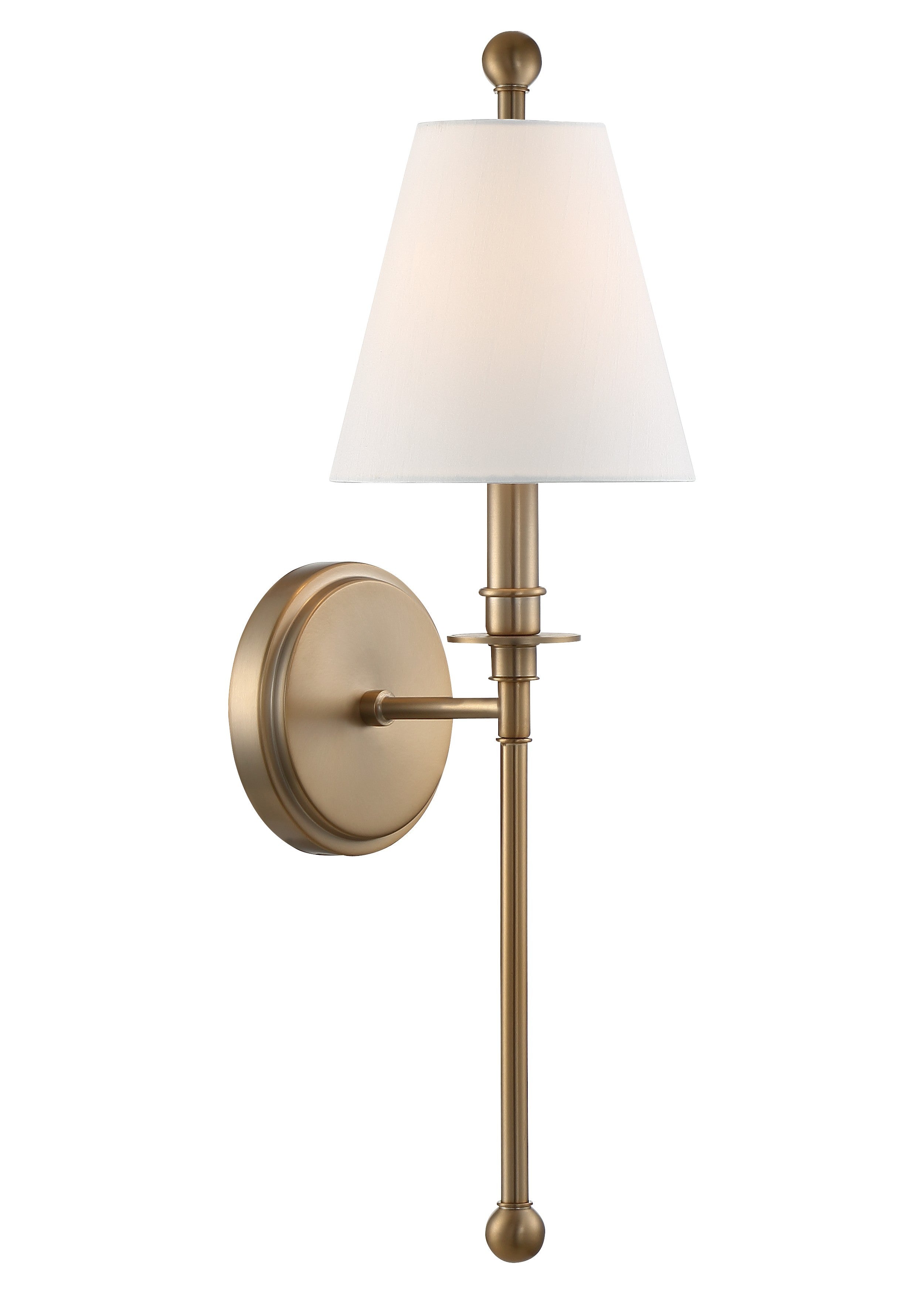 Crystorama Riverdale RIV-382-AG – 6 Inch – 1 Light – Sconce – Aged Brass – Damp Rated