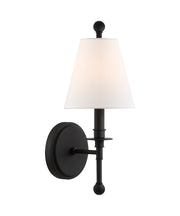 Crystorama Riverdale RIV-382-BF – 6 Inch – 1 Light – Sconce – Black Forged – Damp Rated