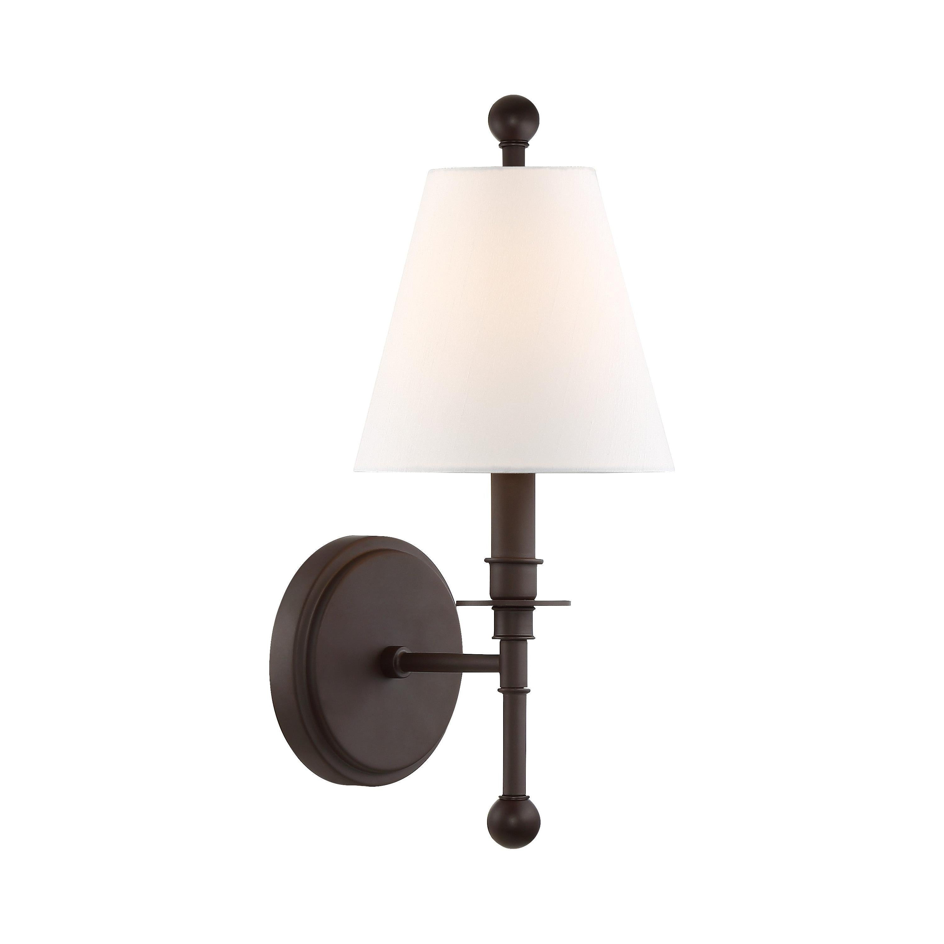 Crystorama Riverdale RIV-382-DB – 6 Inch – 1 Light – Sconce – Dark Bronze – Damp Rated