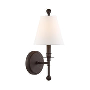 Crystorama Lighting RIV-382-DB Wall Sconce, UL Damp Rated, Dark Bronze