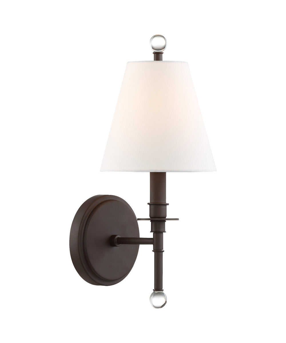 Crystorama Lighting RIV-382-DB Wall Sconce, UL Damp Rated, Dark Bronze